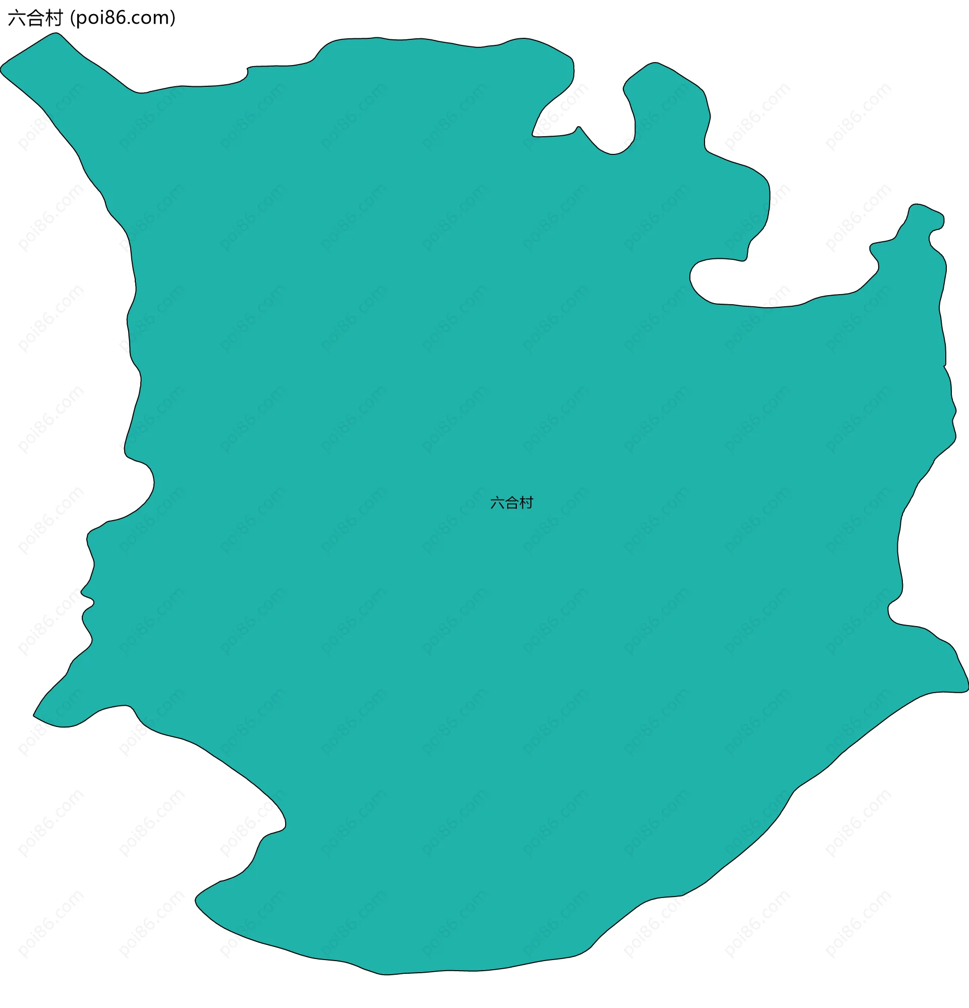 六合村边界地图