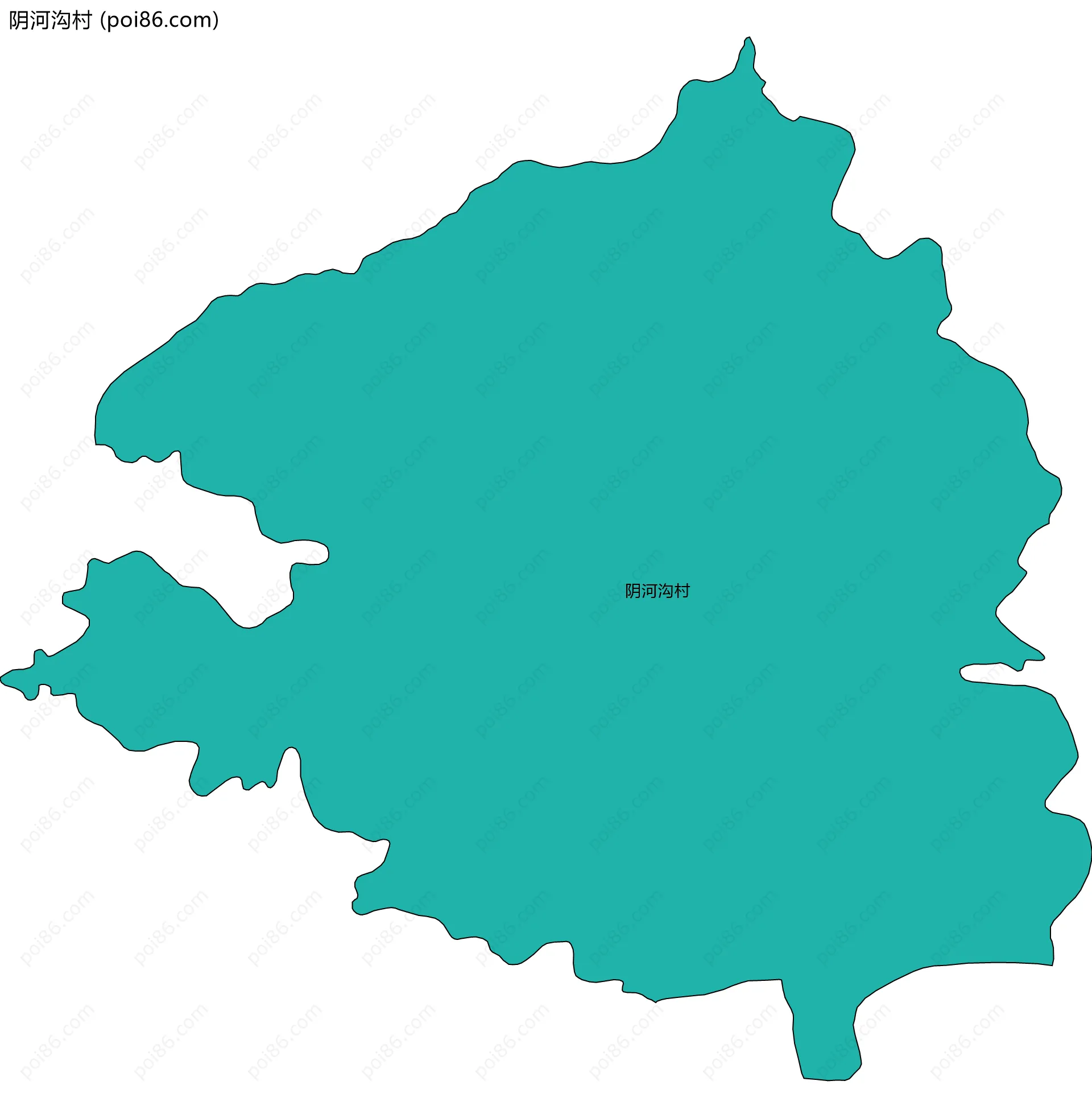 阴河沟村边界地图