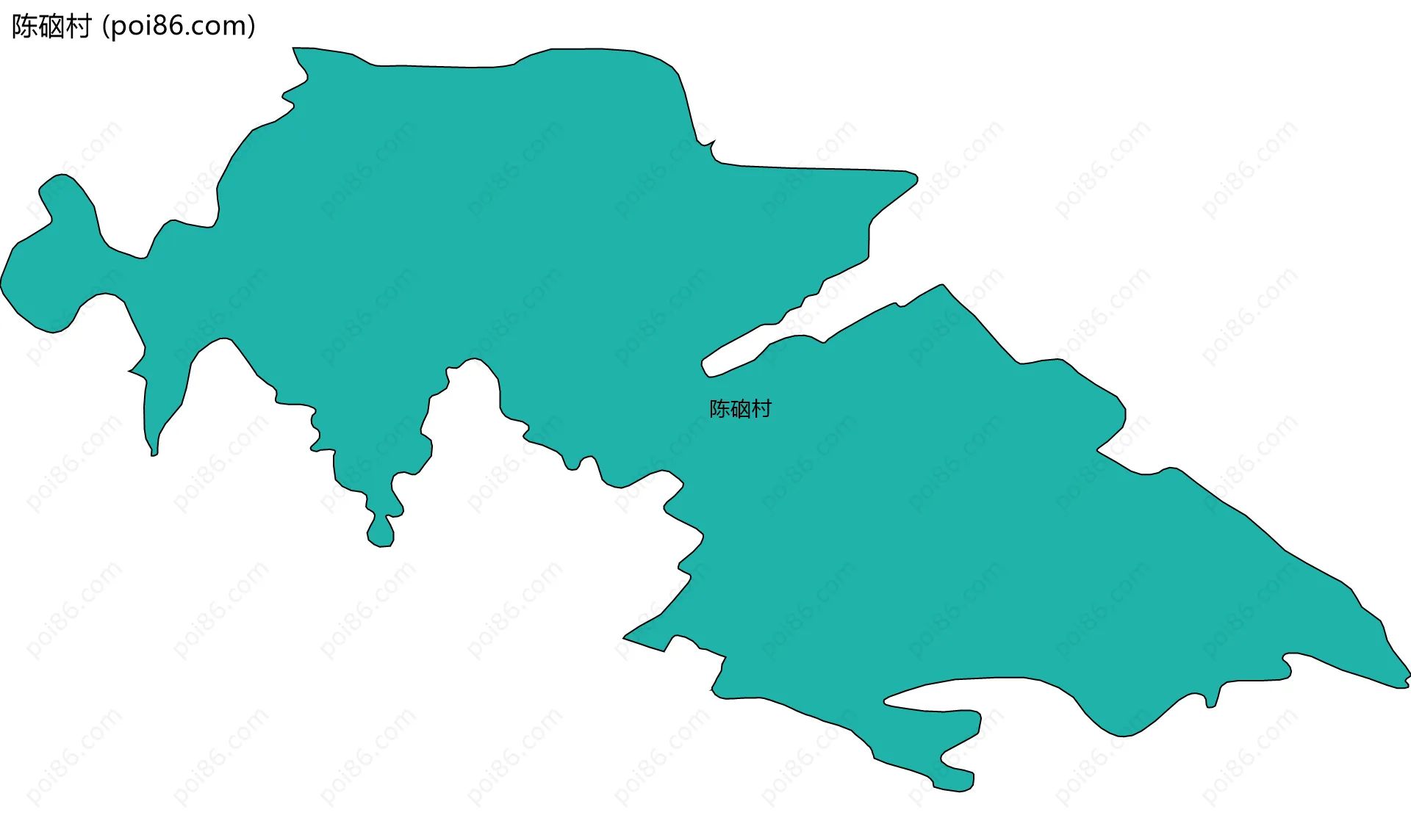 陈硇村边界地图