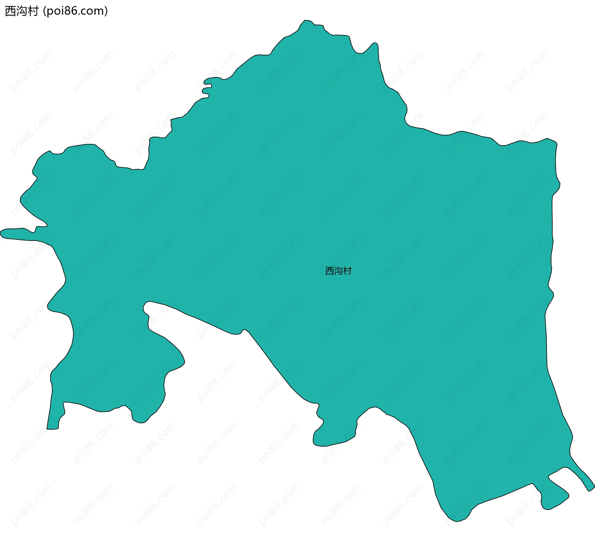 西沟村边界地图