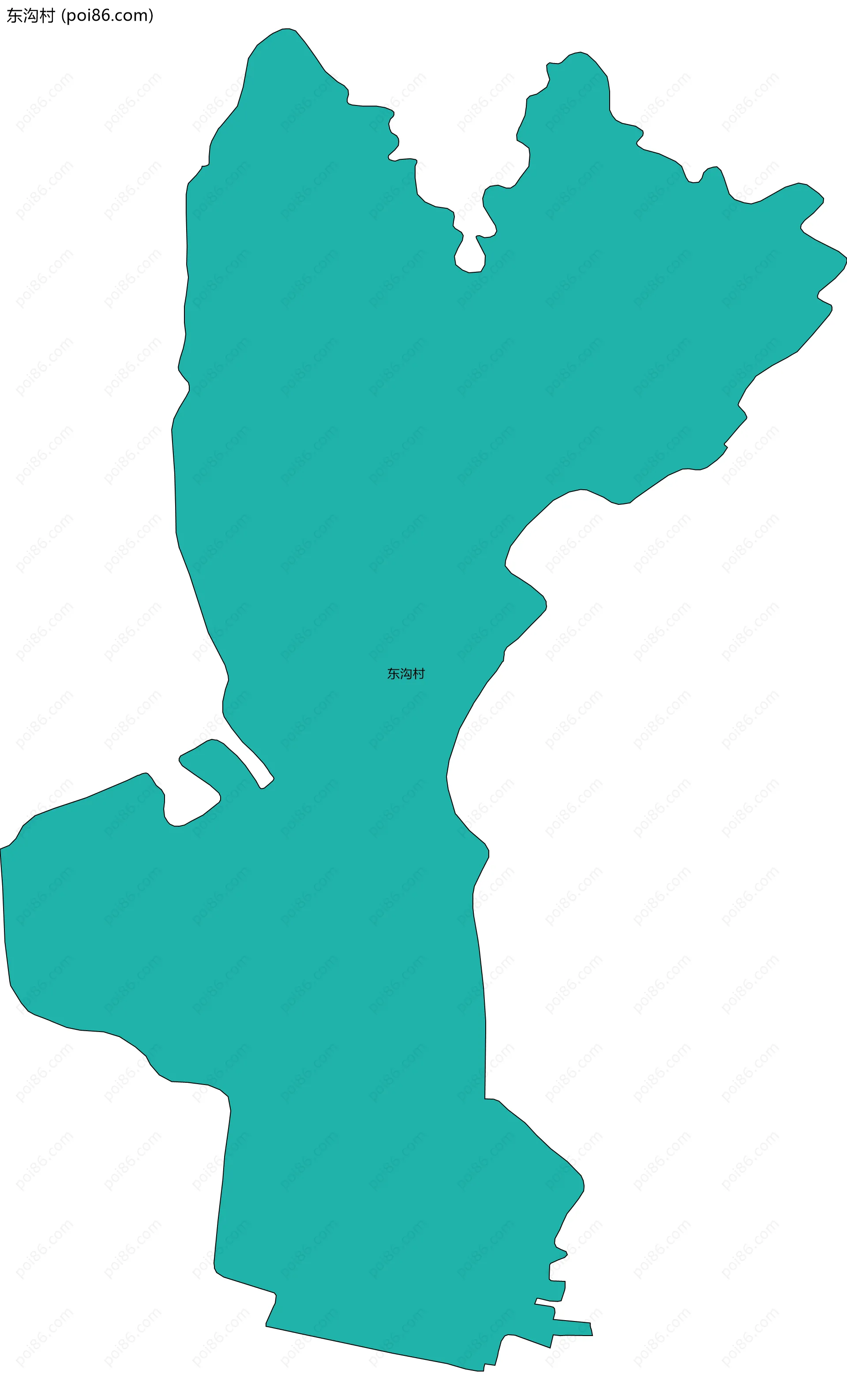 东沟村边界地图