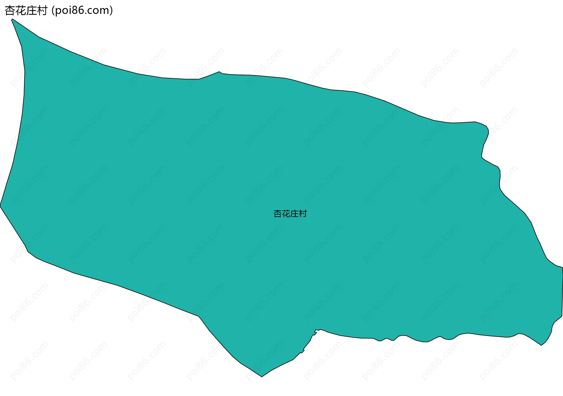 杏花庄村边界地图