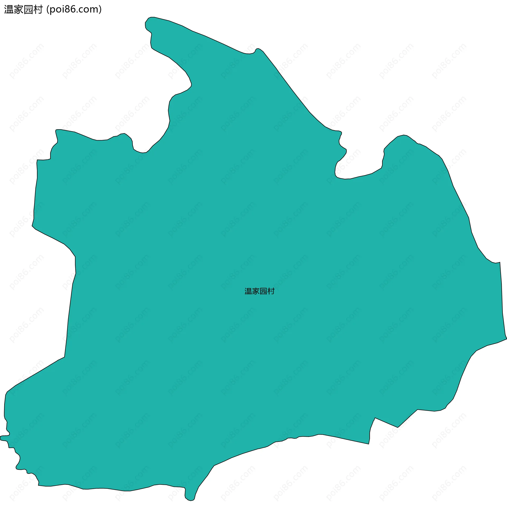 温家园村边界地图