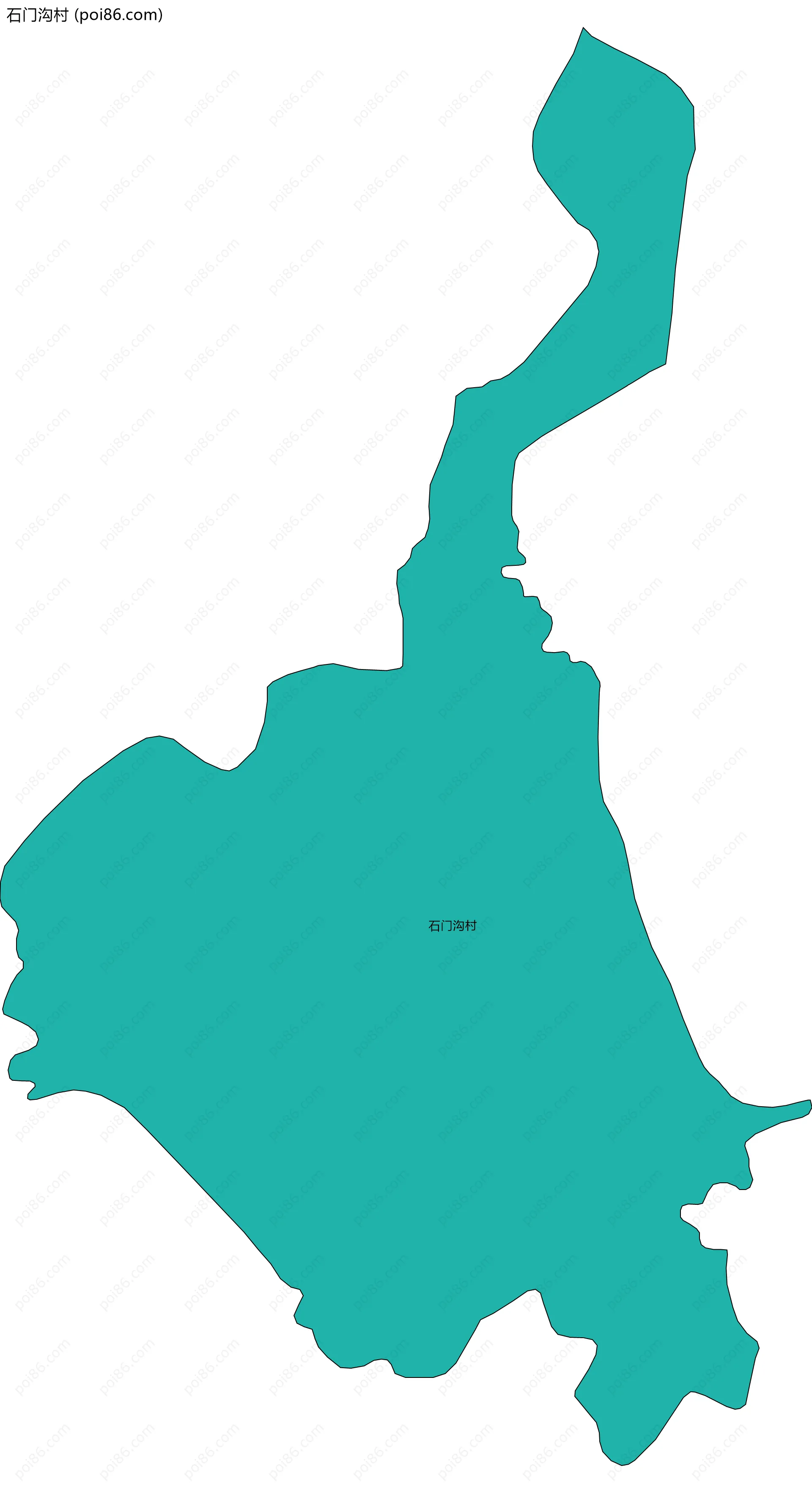 石门沟村边界地图