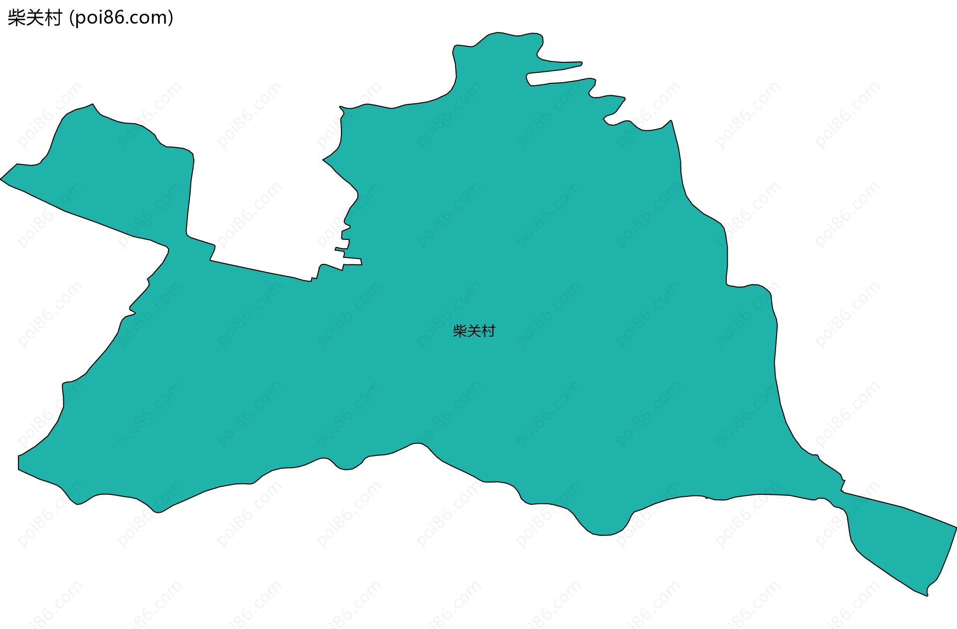 柴关村边界地图