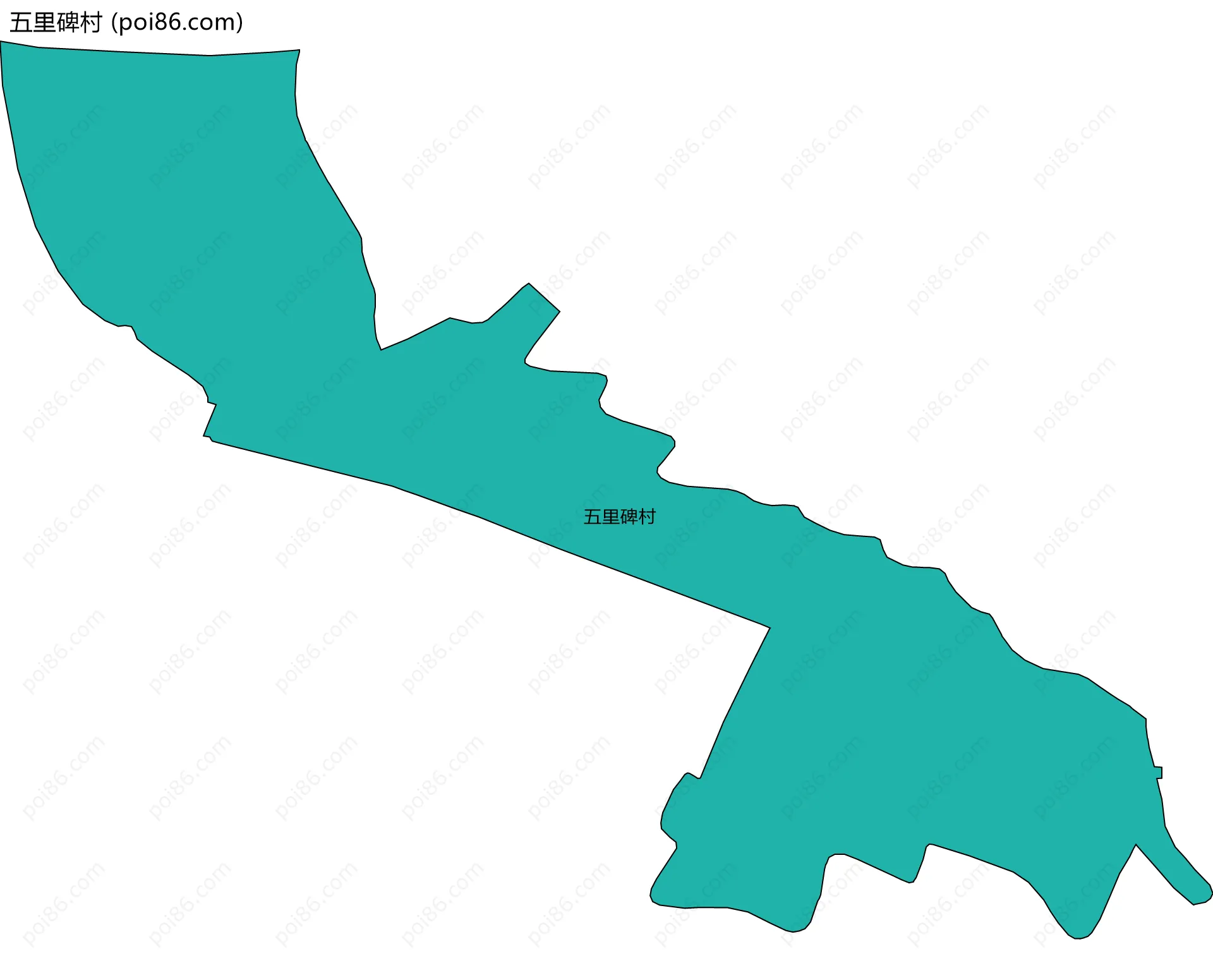五里碑村边界地图
