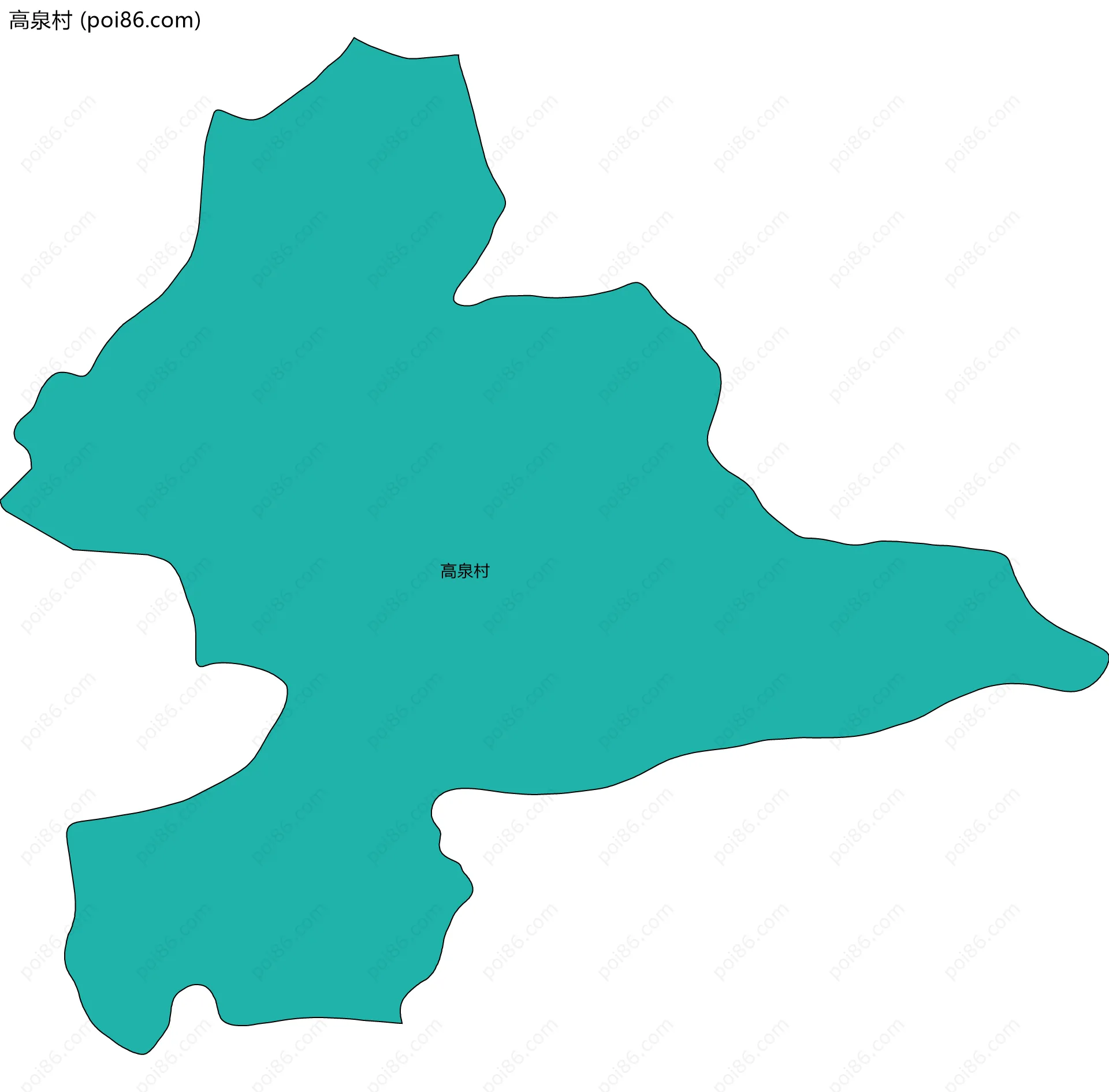 高泉村边界地图