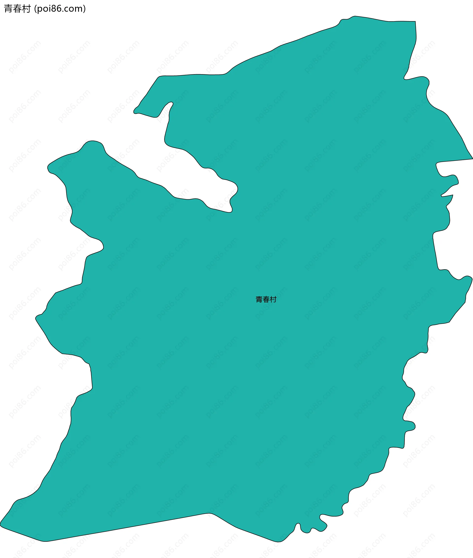 青春村边界地图