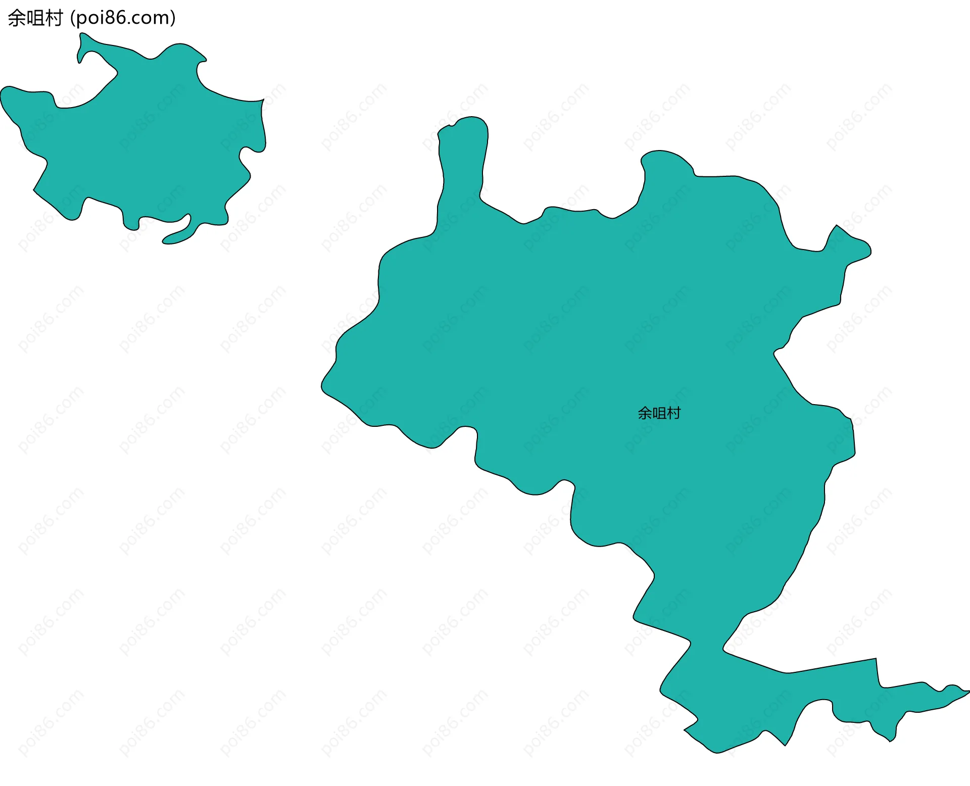 余咀村边界地图