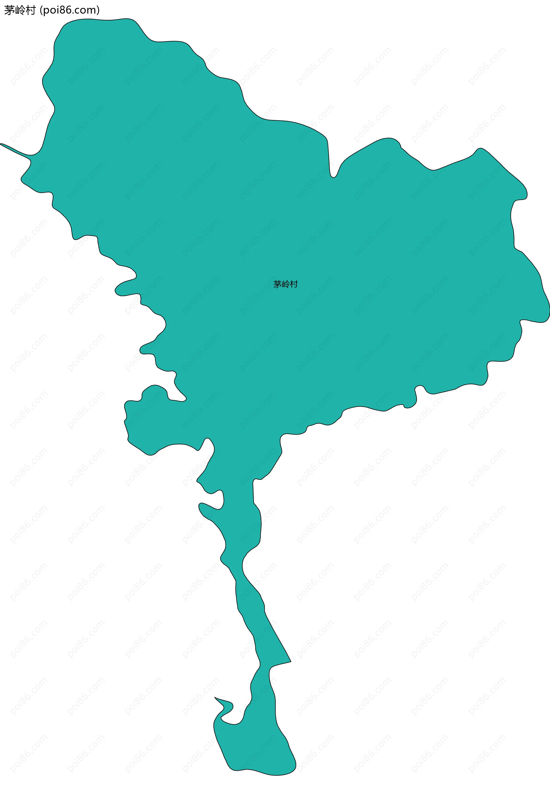 茅岭村边界地图