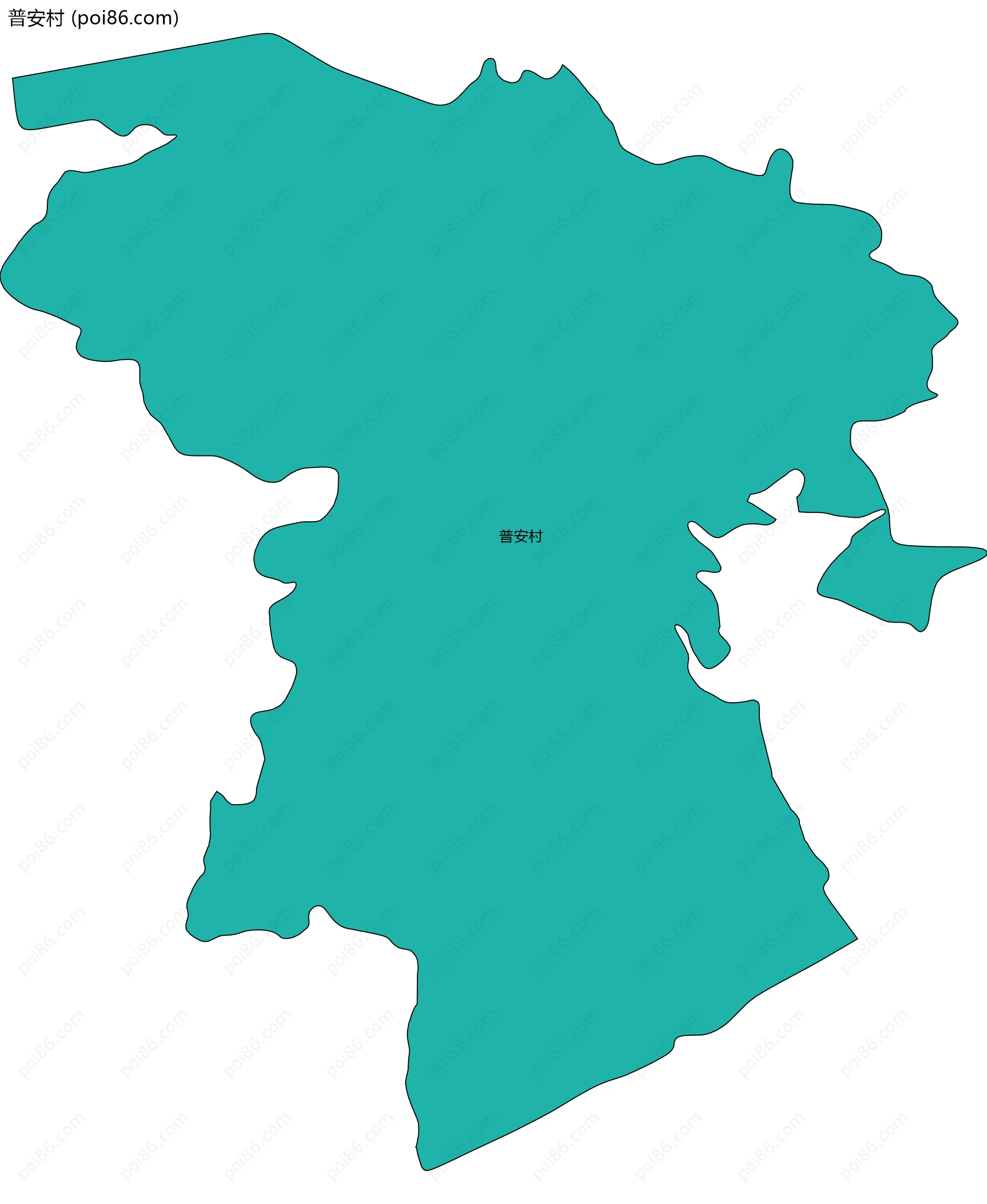 普安村边界地图