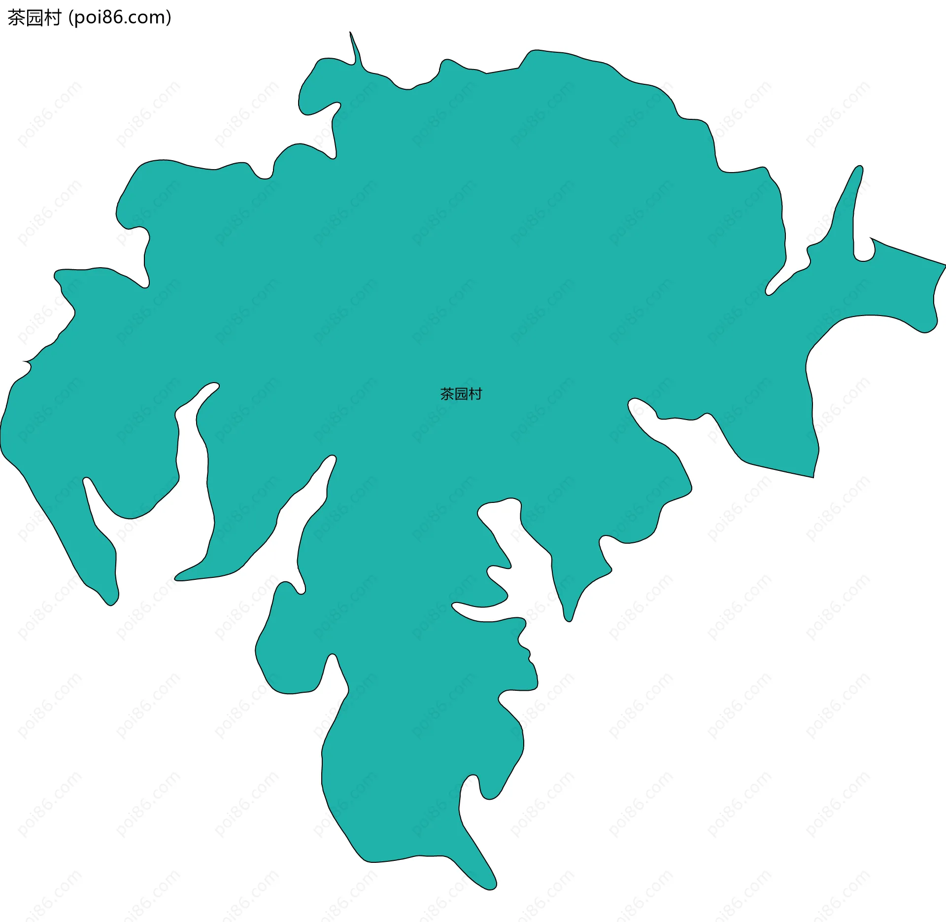 茶园村边界地图