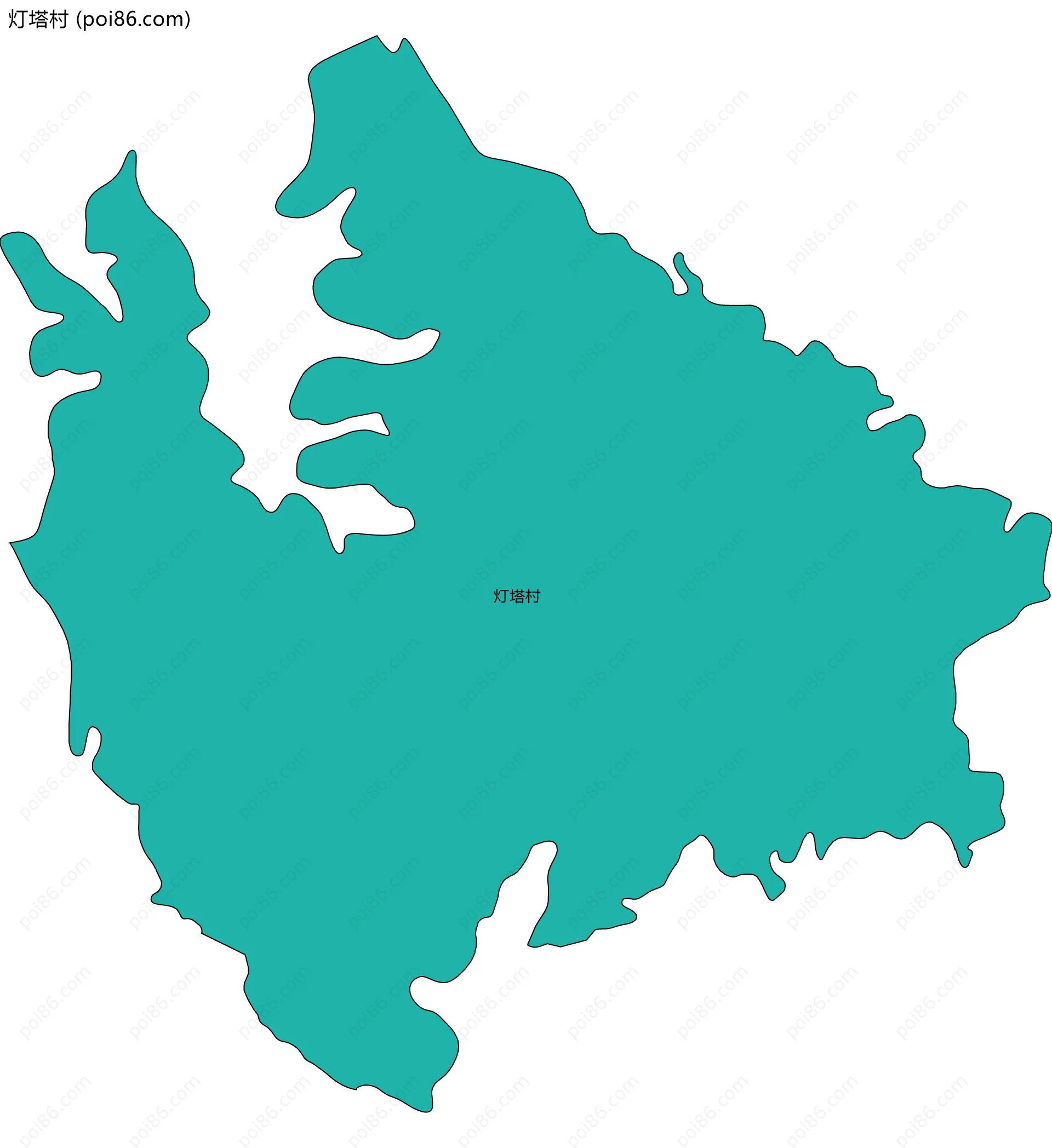 灯塔村边界地图