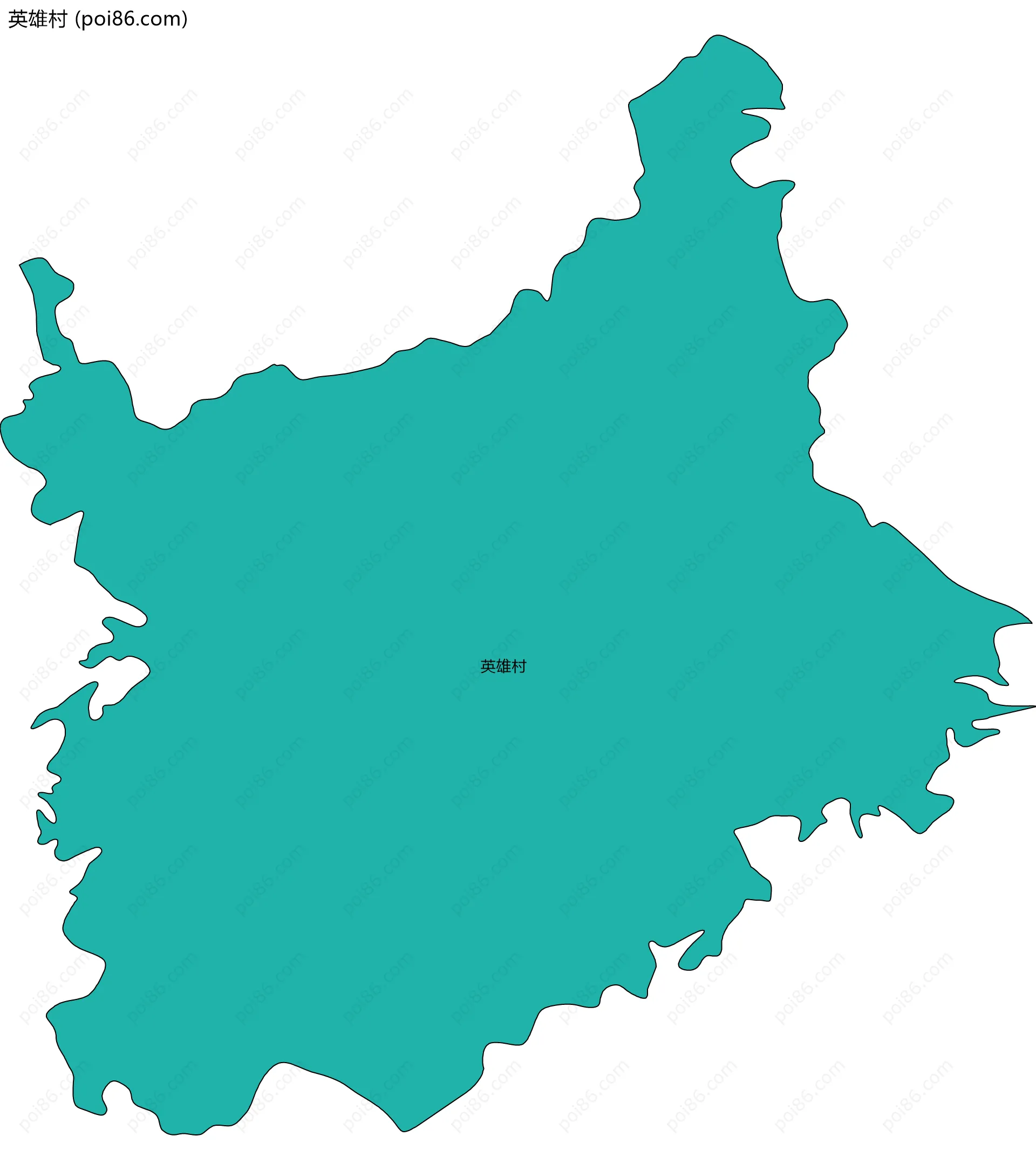 英雄村边界地图