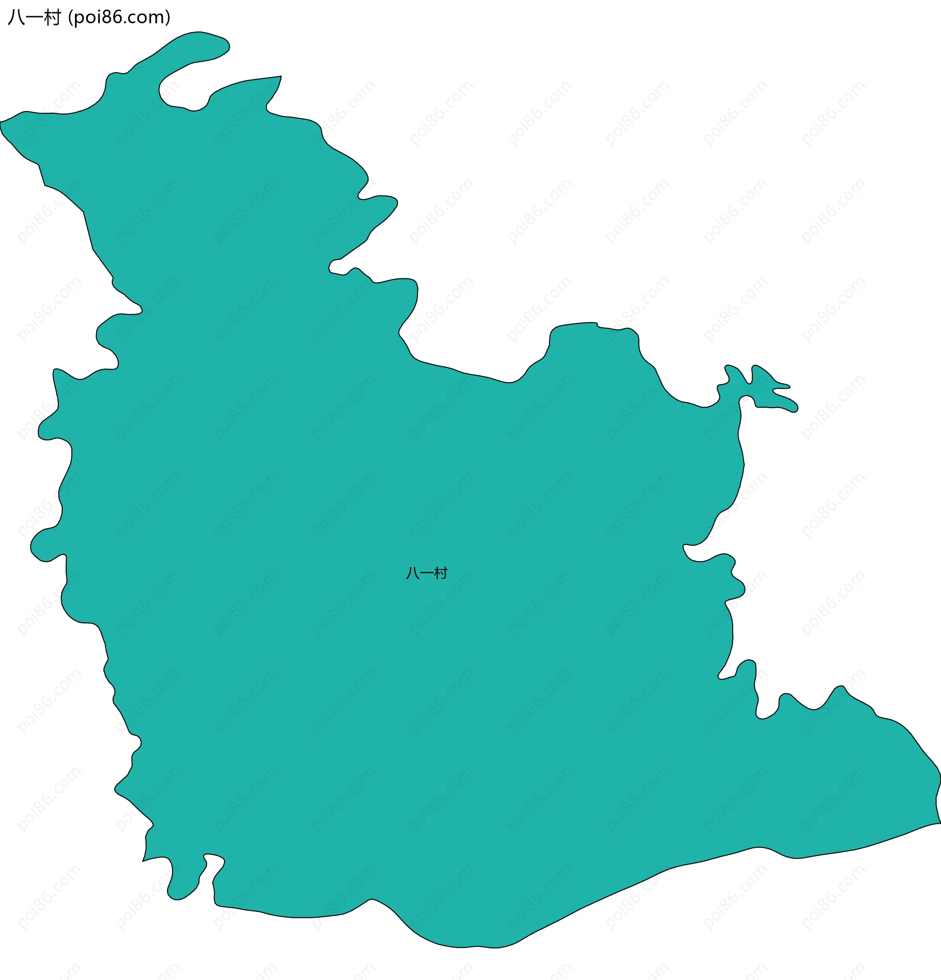 八一村边界地图
