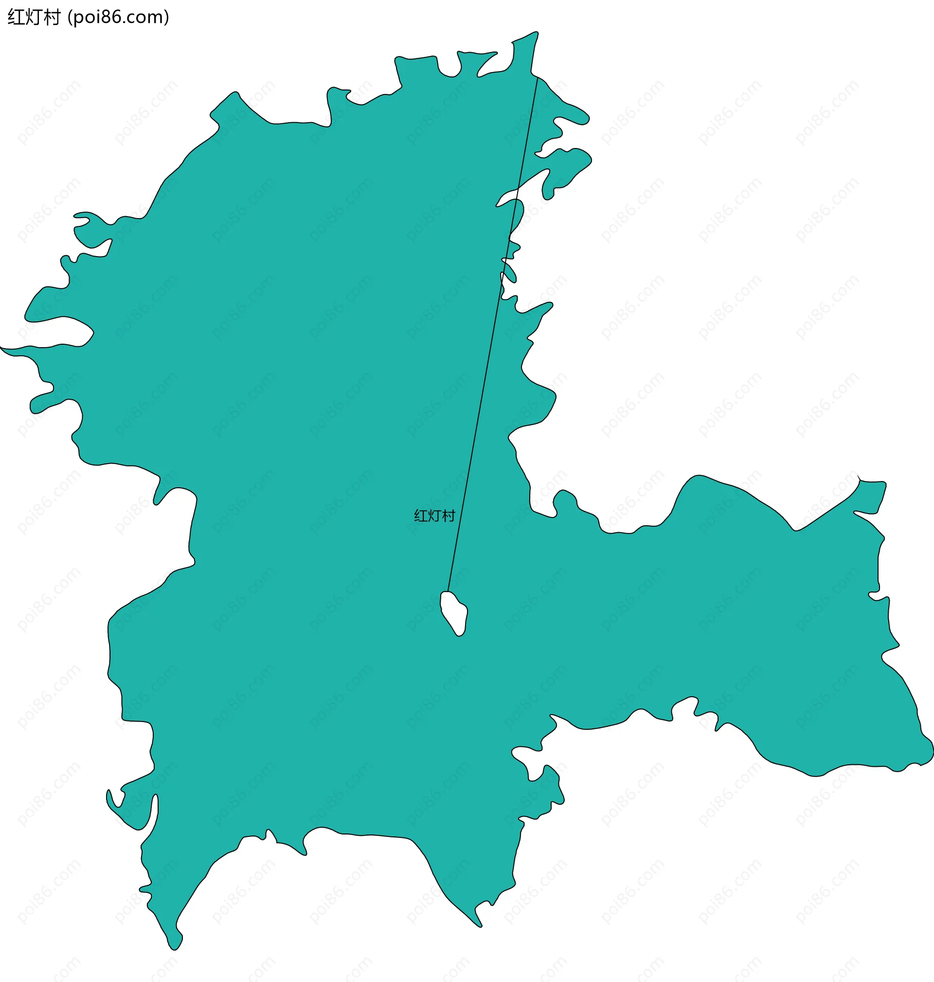 红灯村边界地图