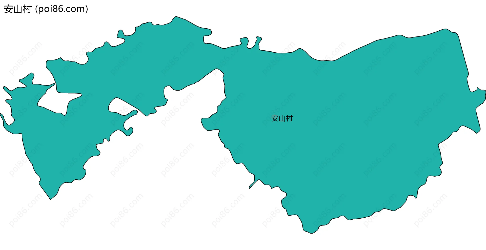 安山村边界地图