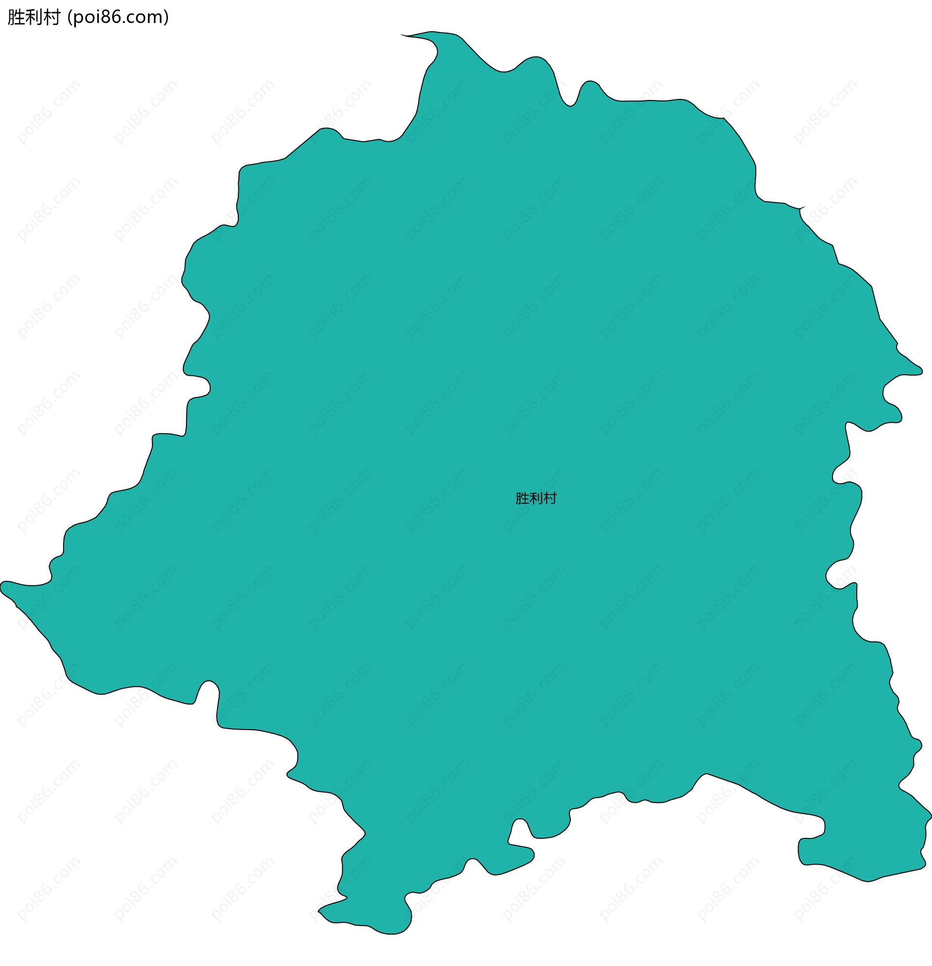 胜利村边界地图
