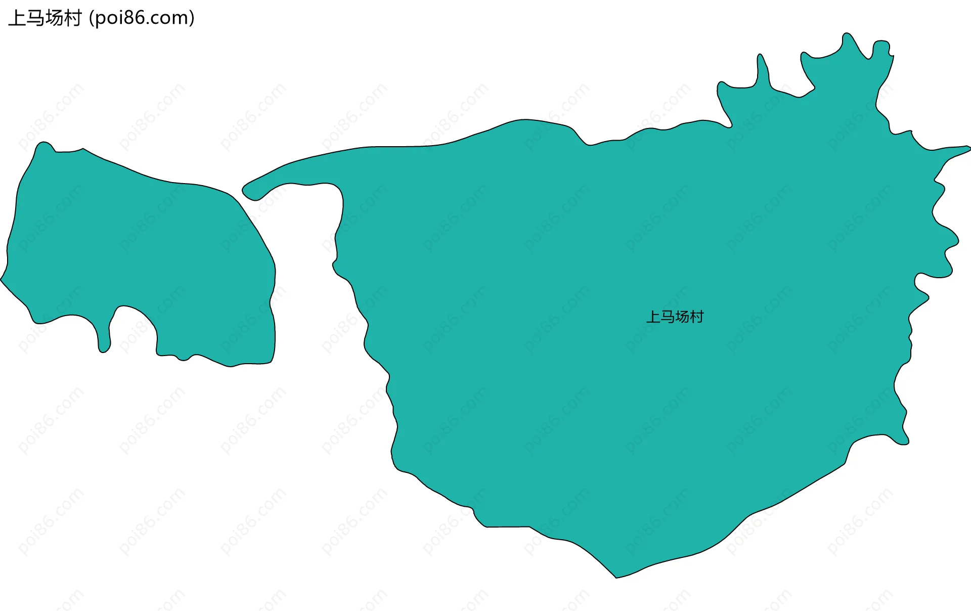 上马场村边界地图