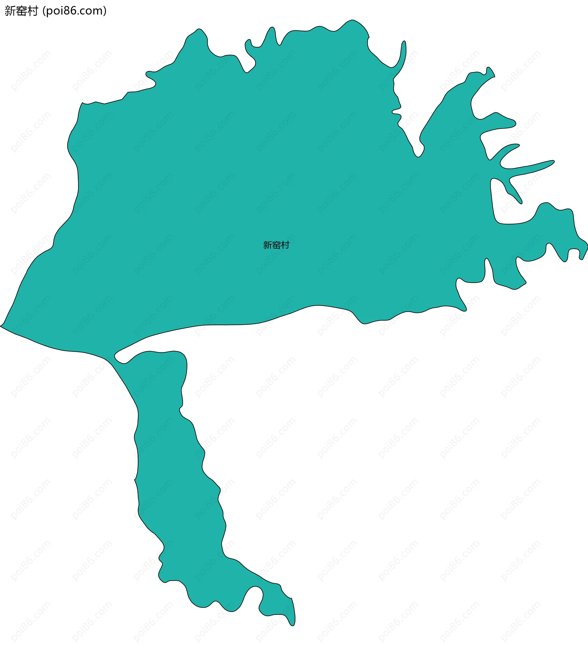 新窑村边界地图