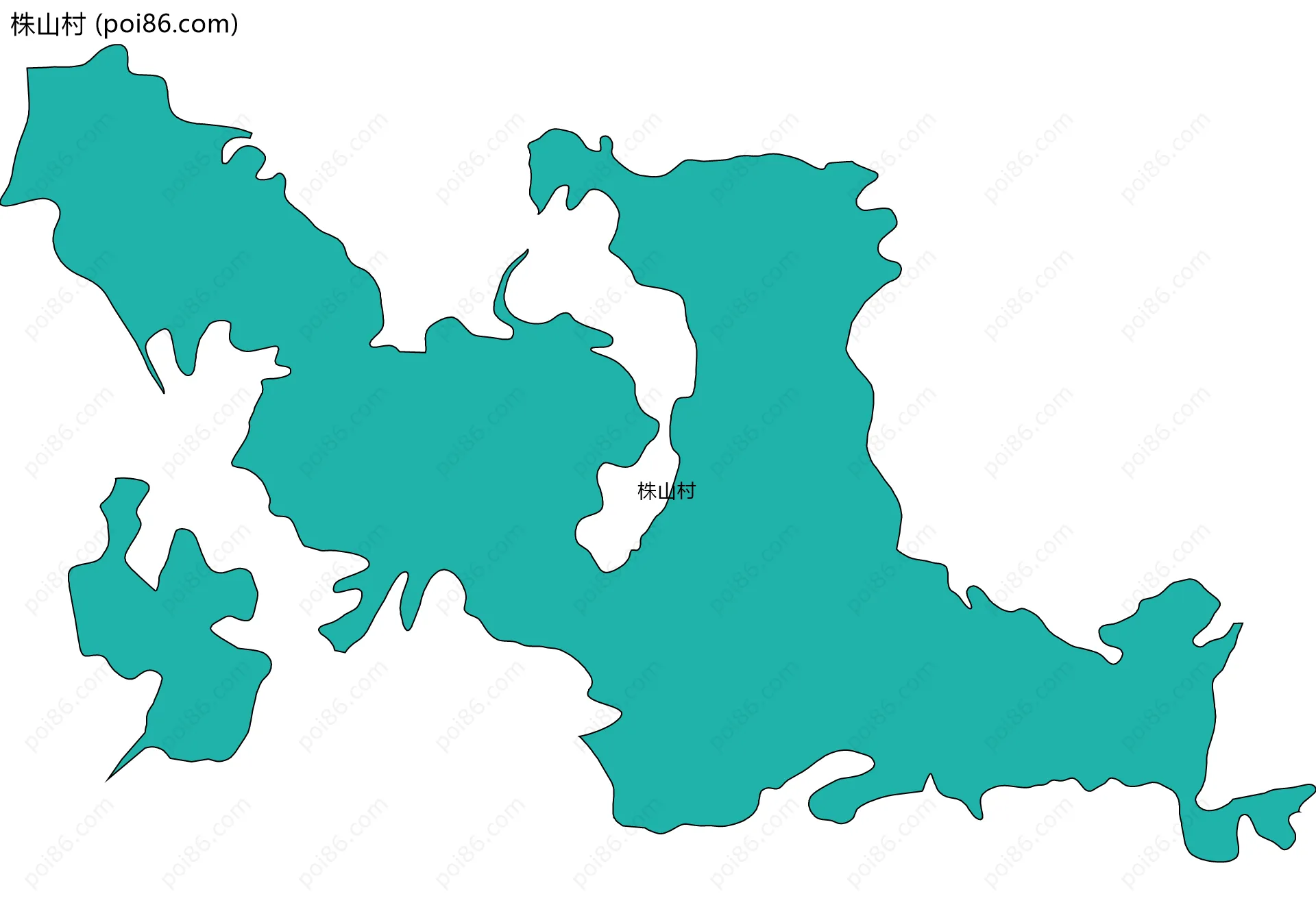 株山村边界地图