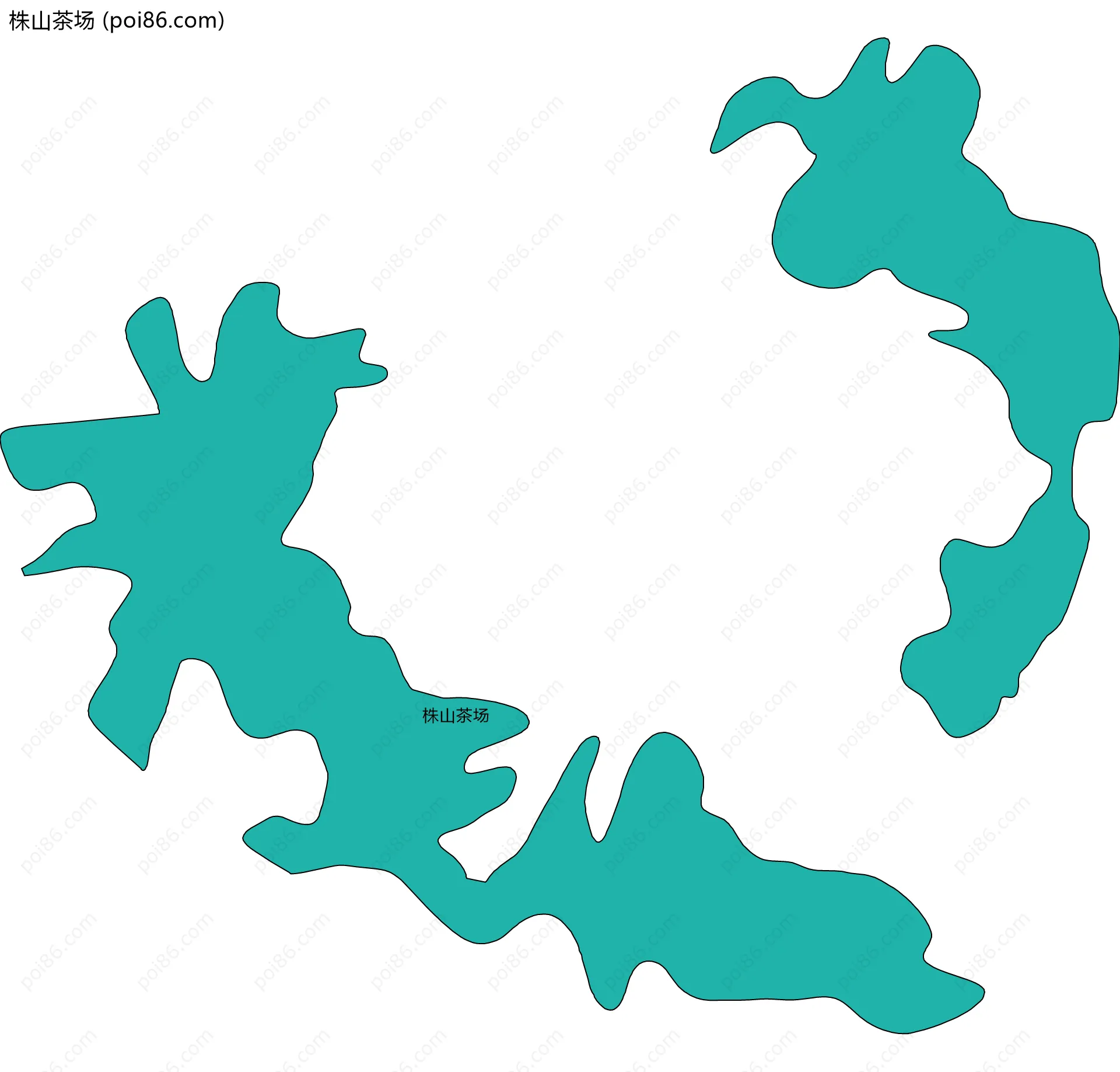 株山茶场边界地图