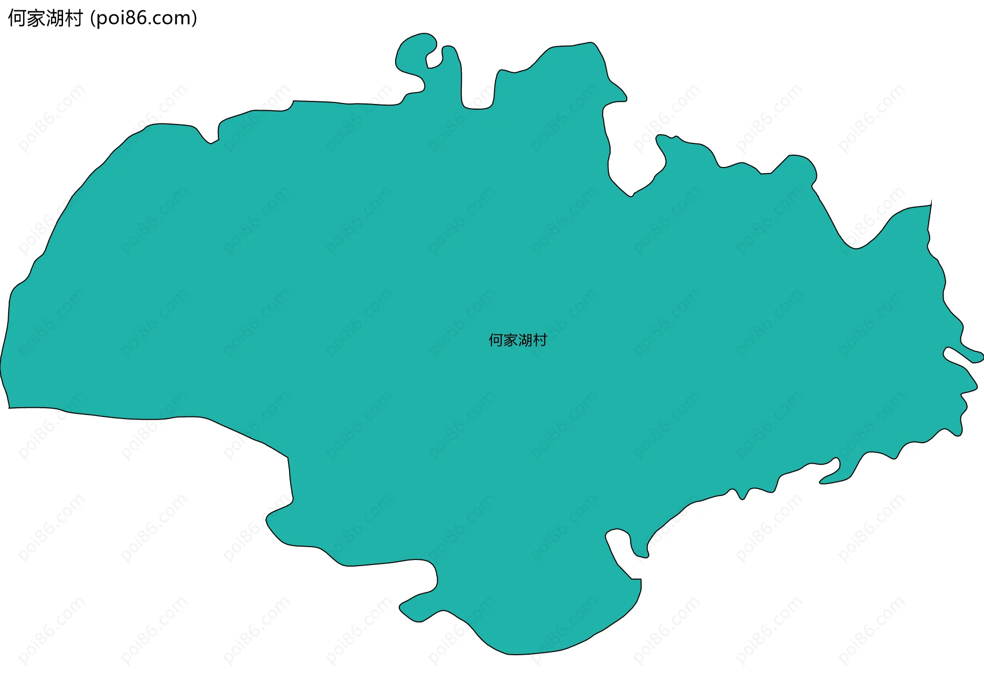 何家湖村边界地图