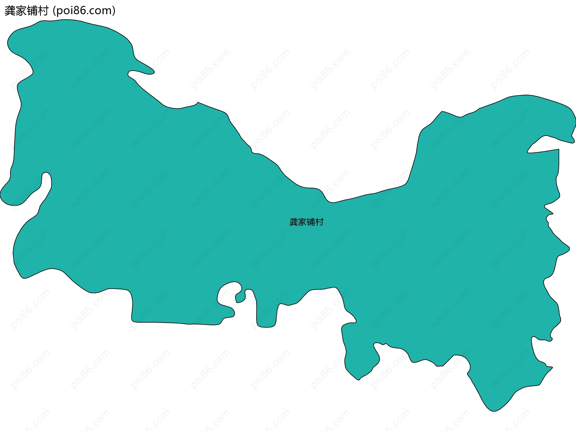 龚家铺村边界地图