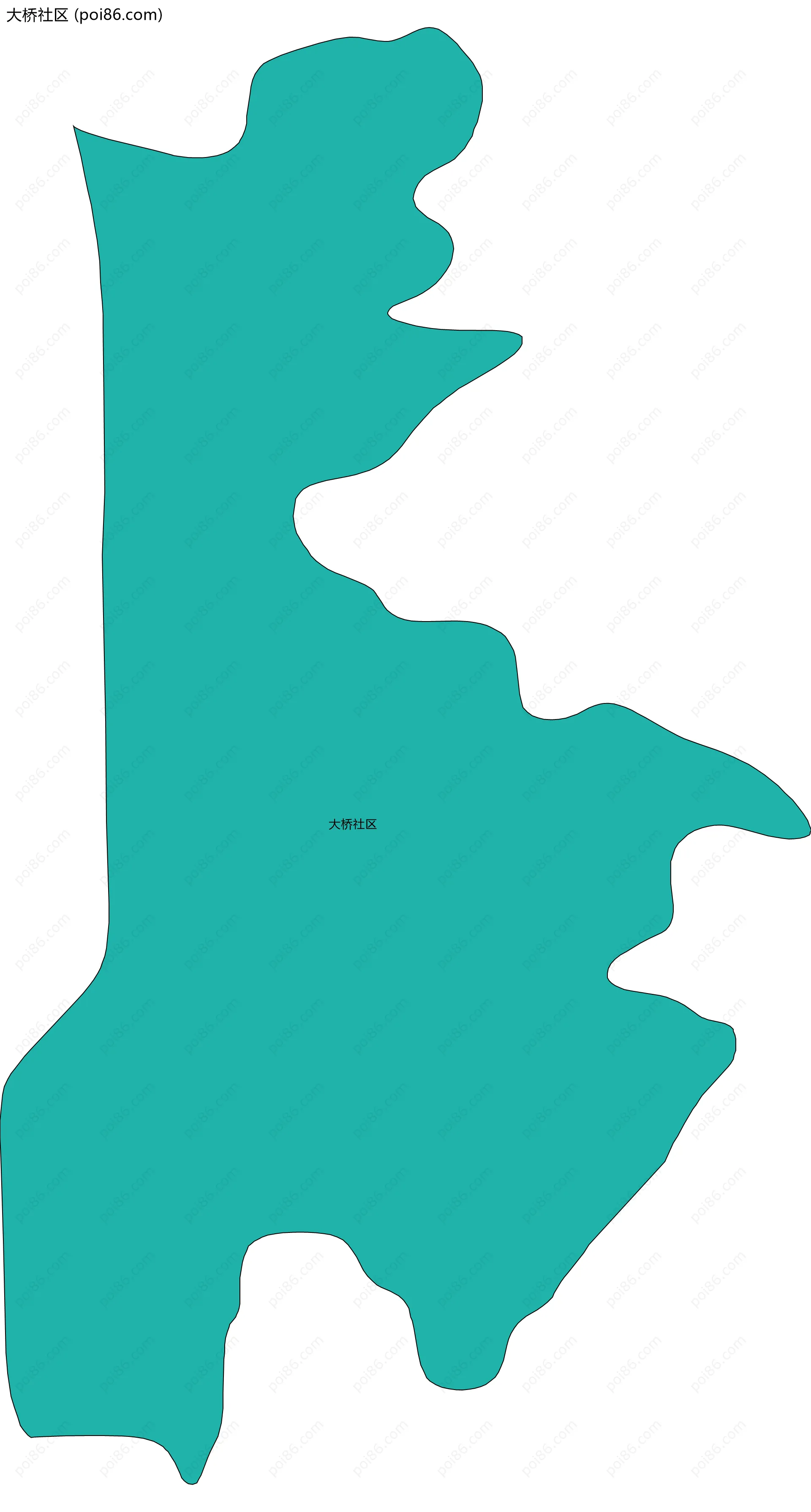 大桥社区边界地图