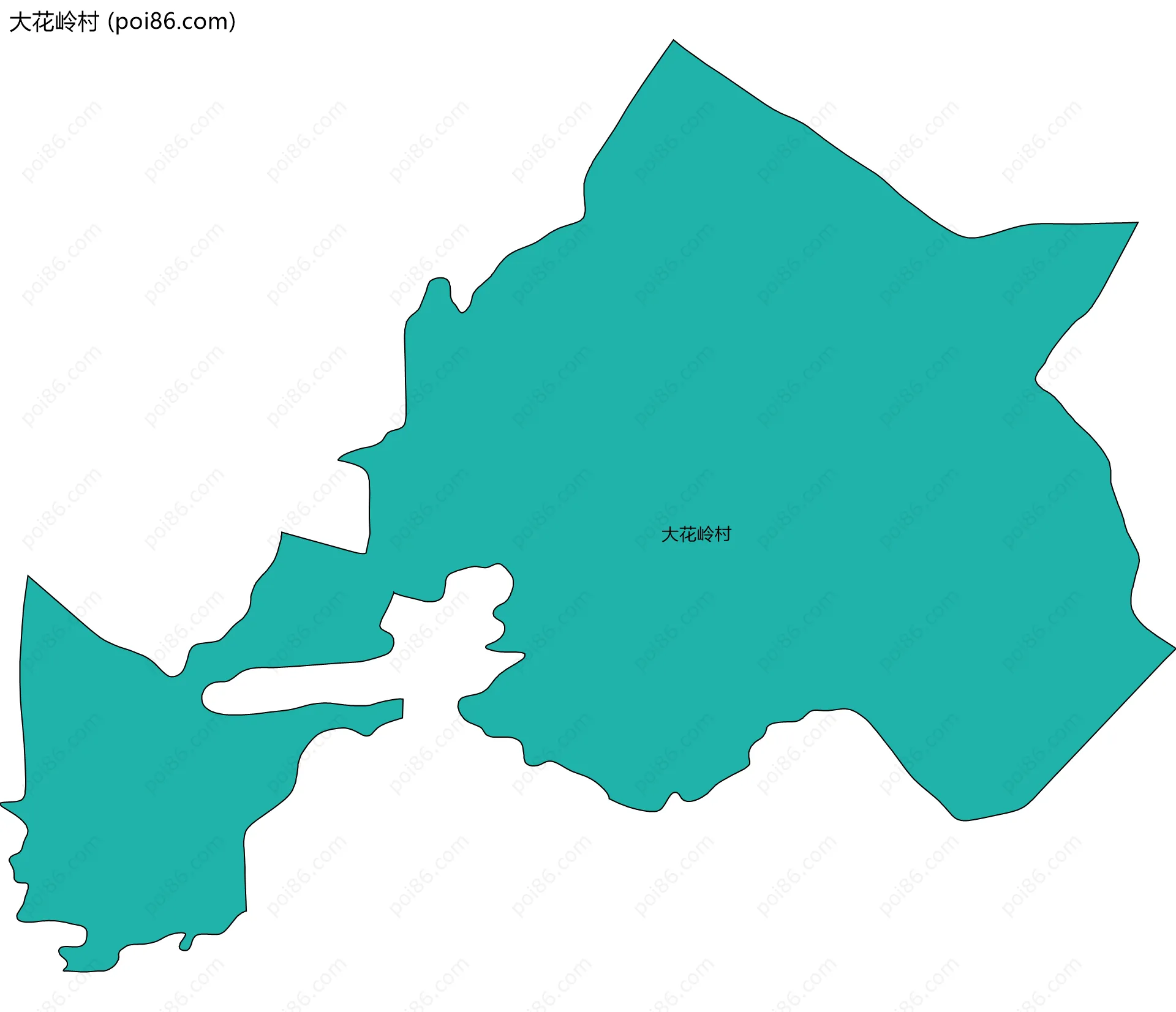 大花岭村边界地图