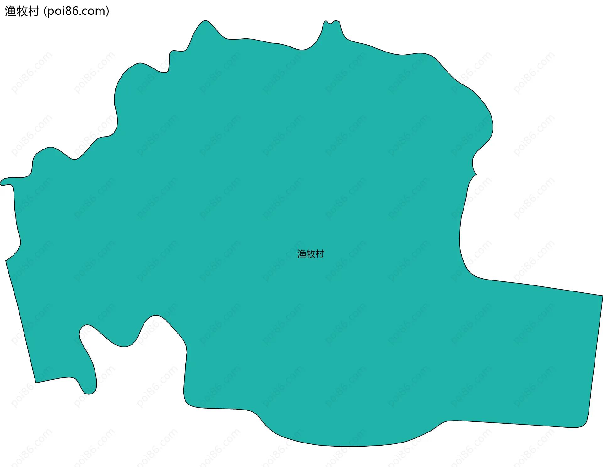 渔牧村边界地图