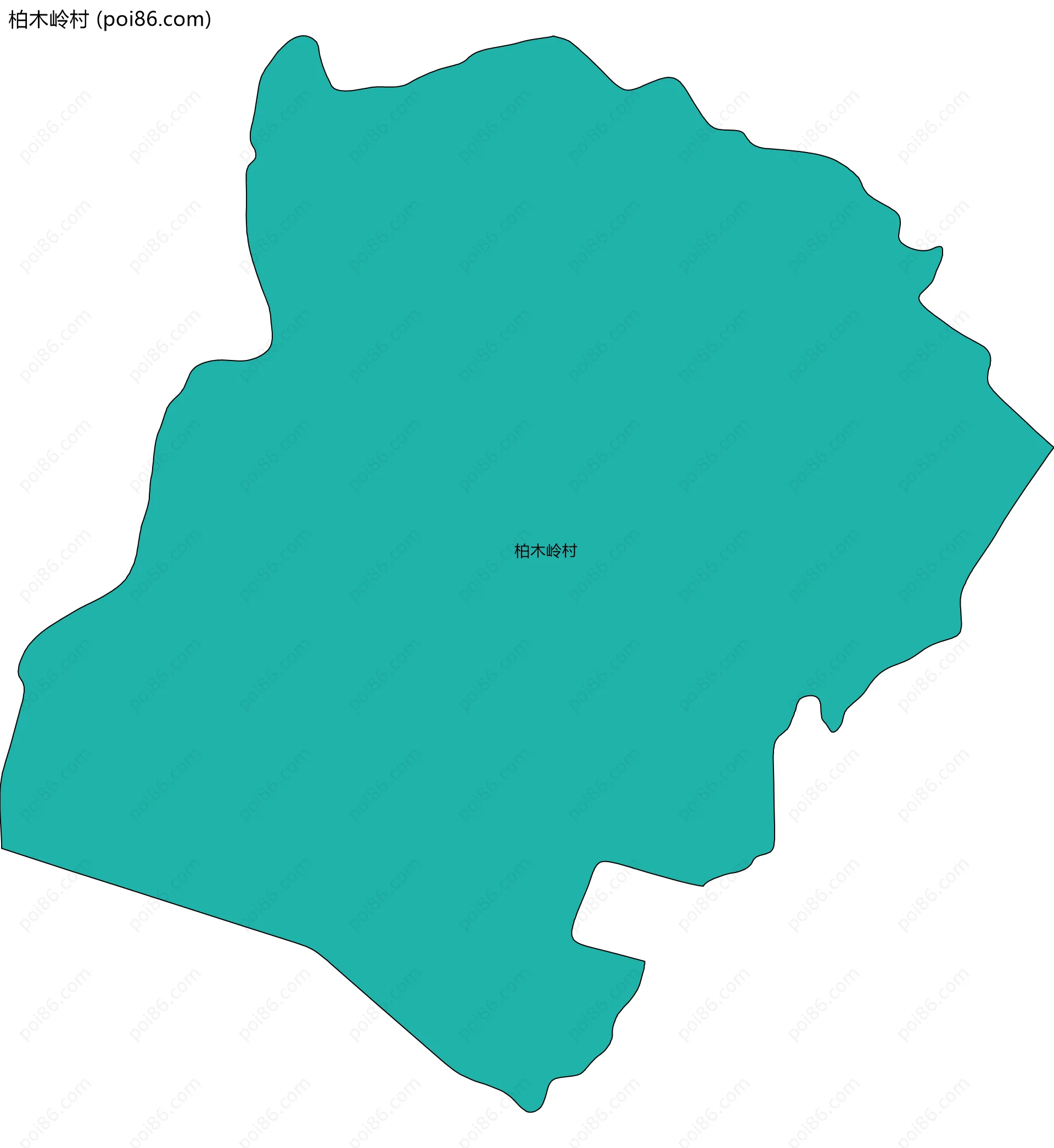 柏木岭村边界地图