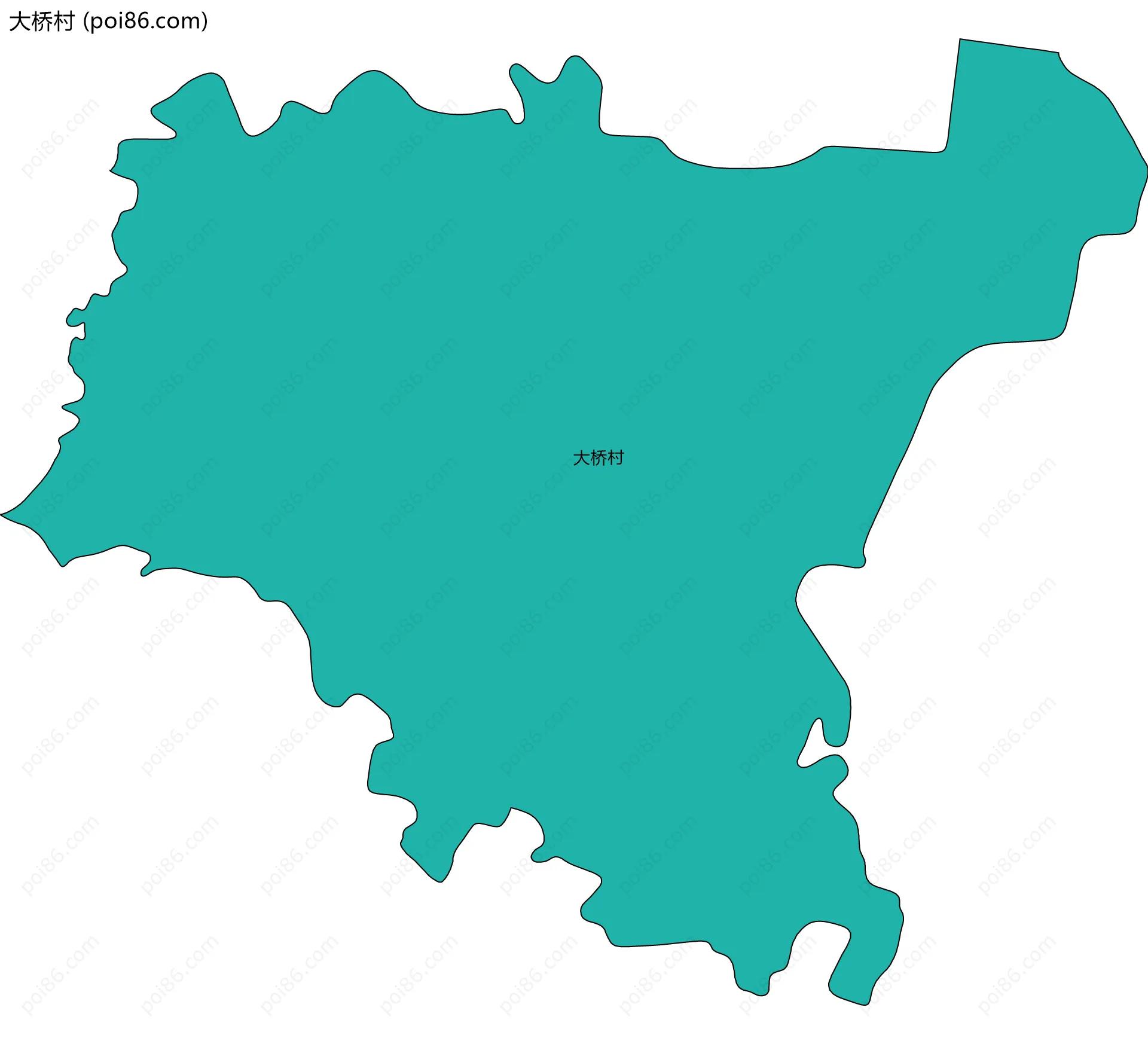 大桥村边界地图