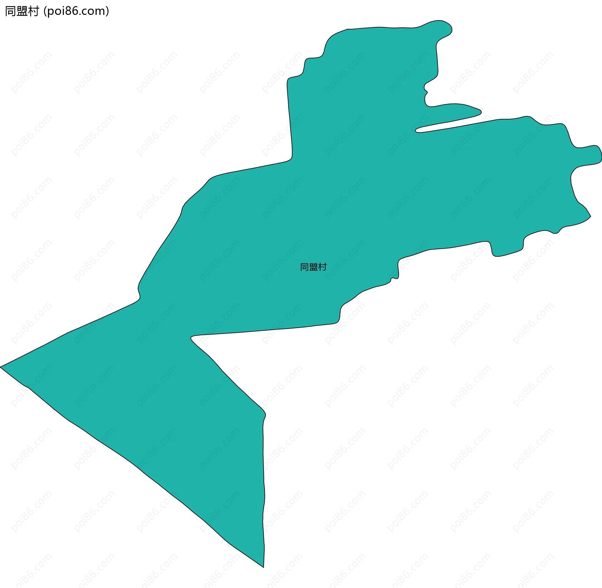 同盟村边界地图