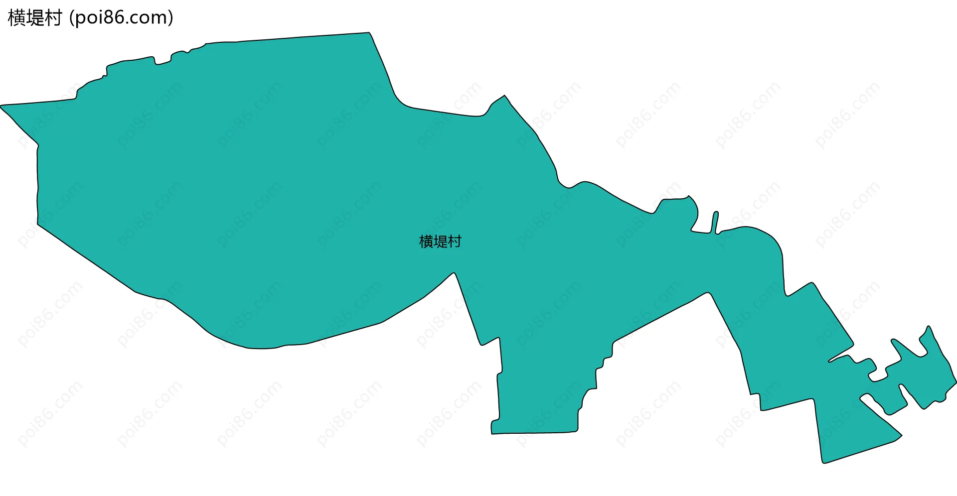 横堤村边界地图