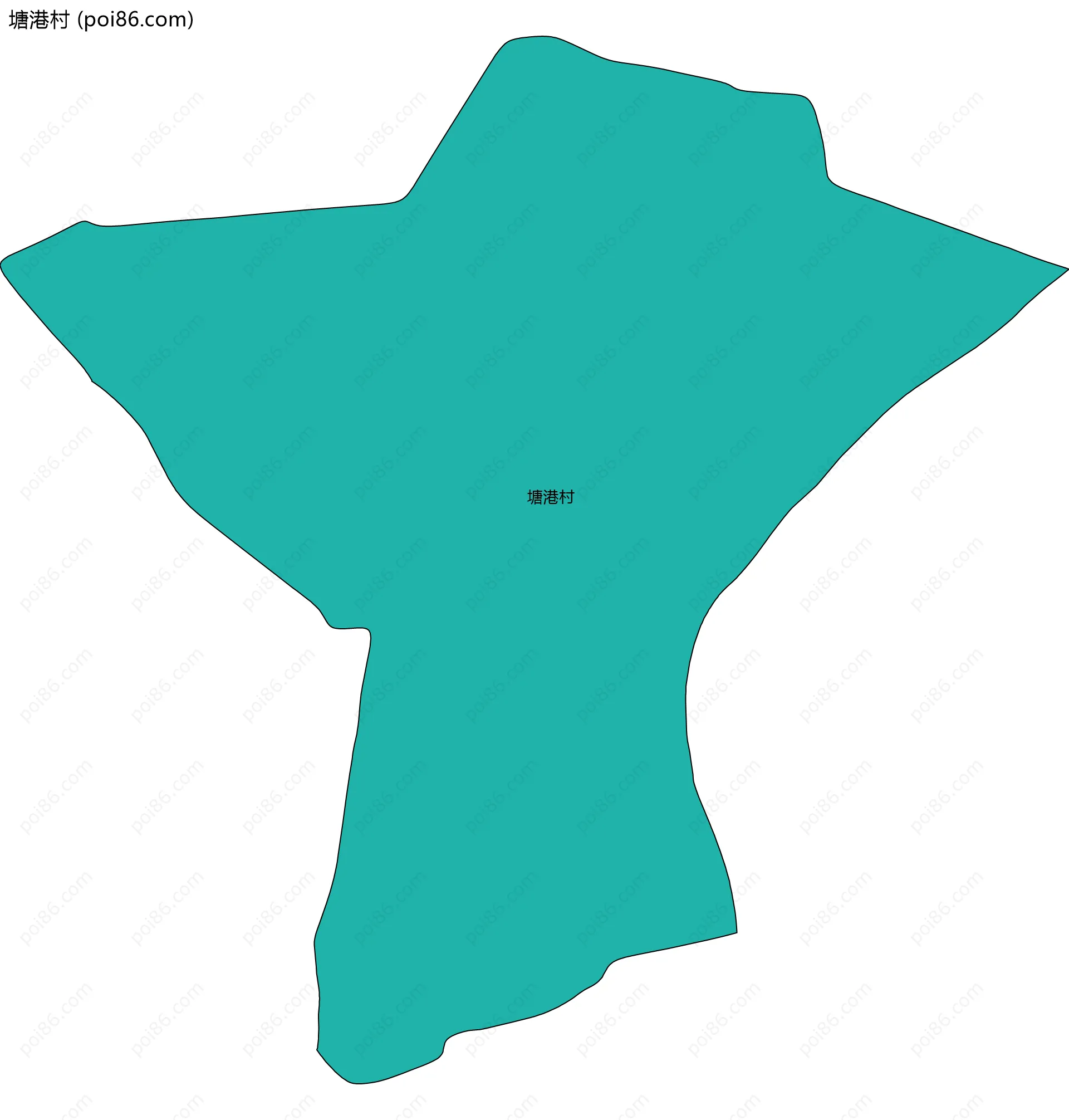 塘港村边界地图