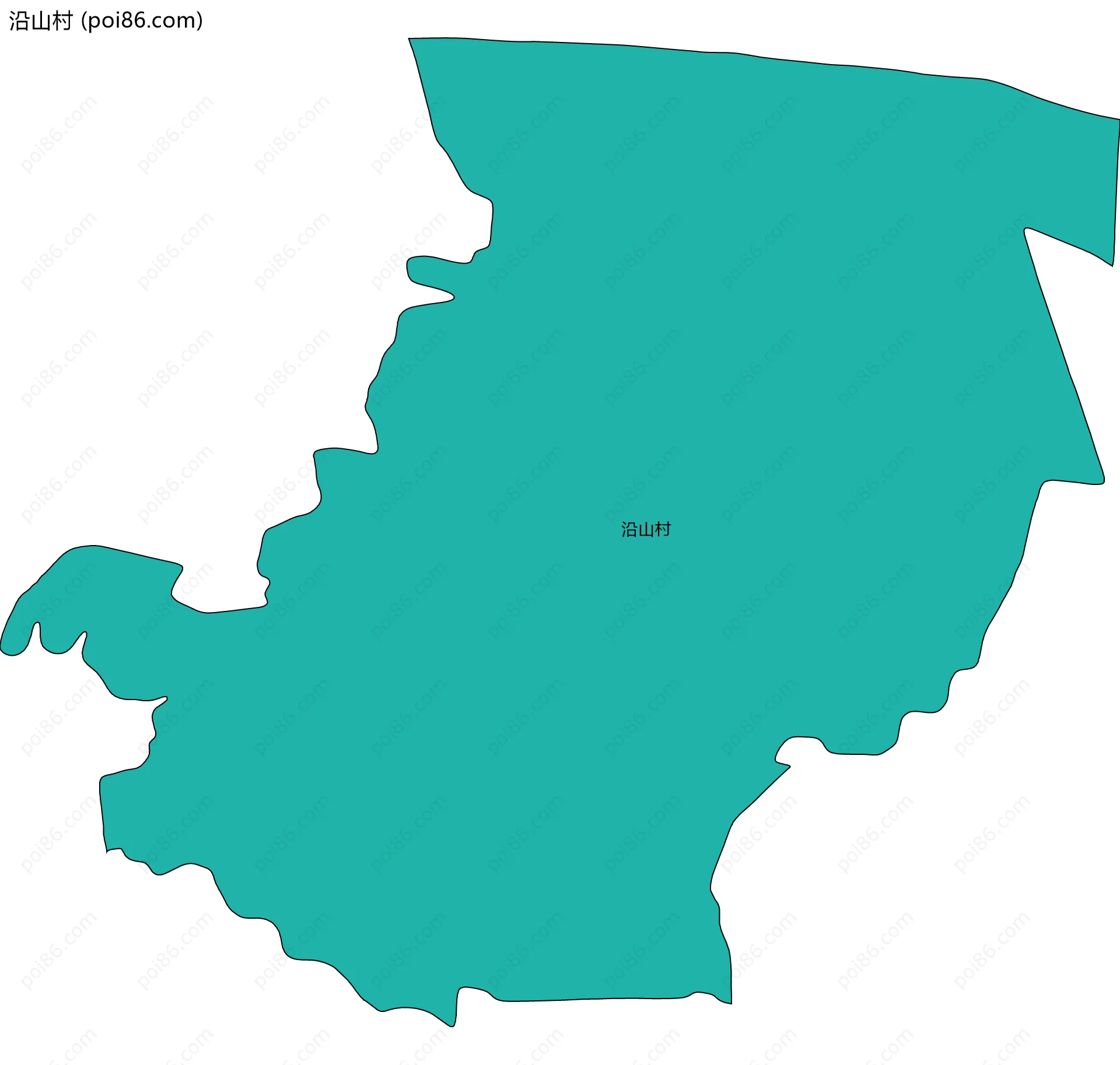 沿山村边界地图