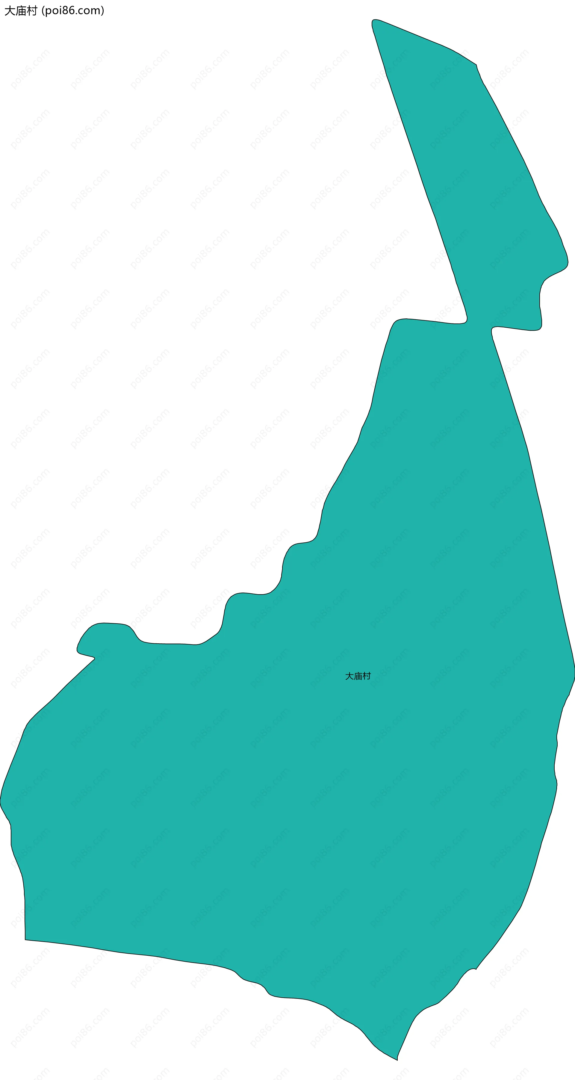 大庙村边界地图