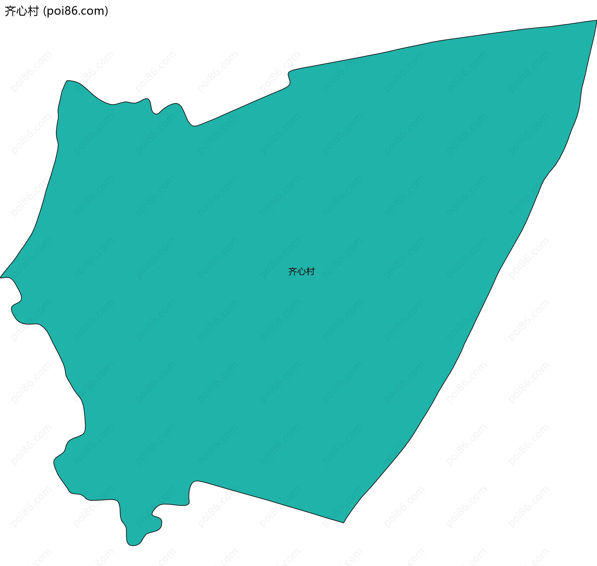 齐心村边界地图