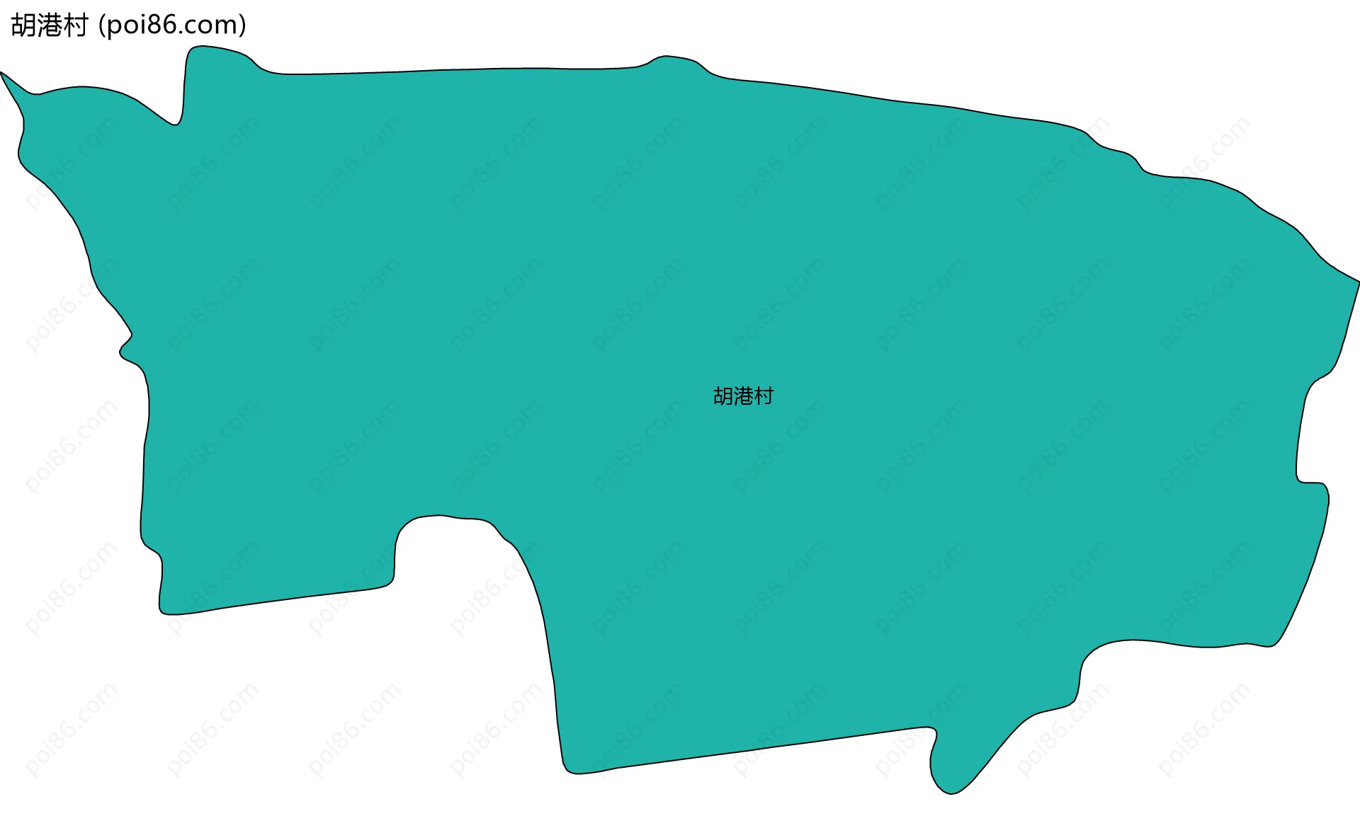 胡港村边界地图