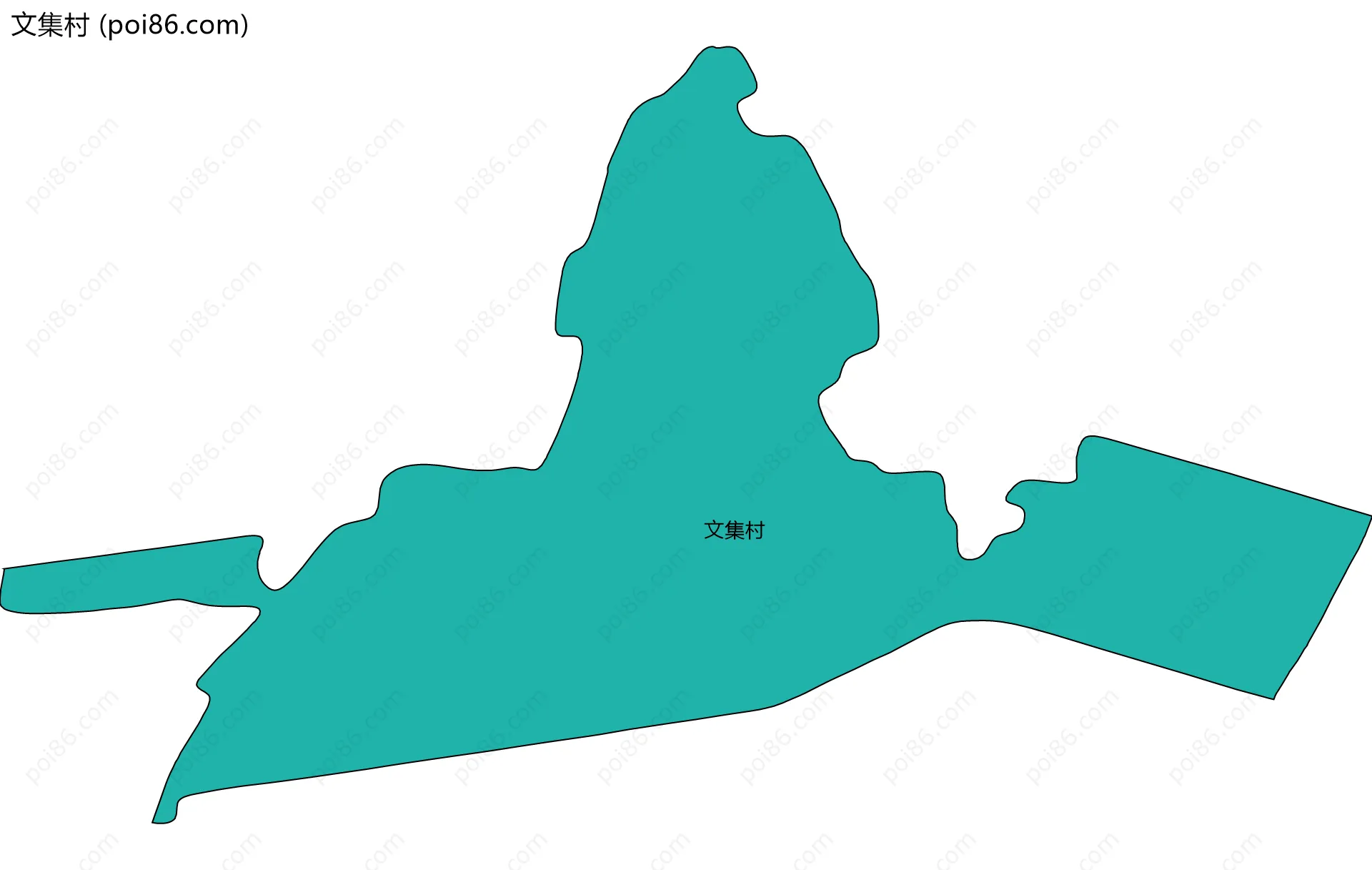 文集村边界地图