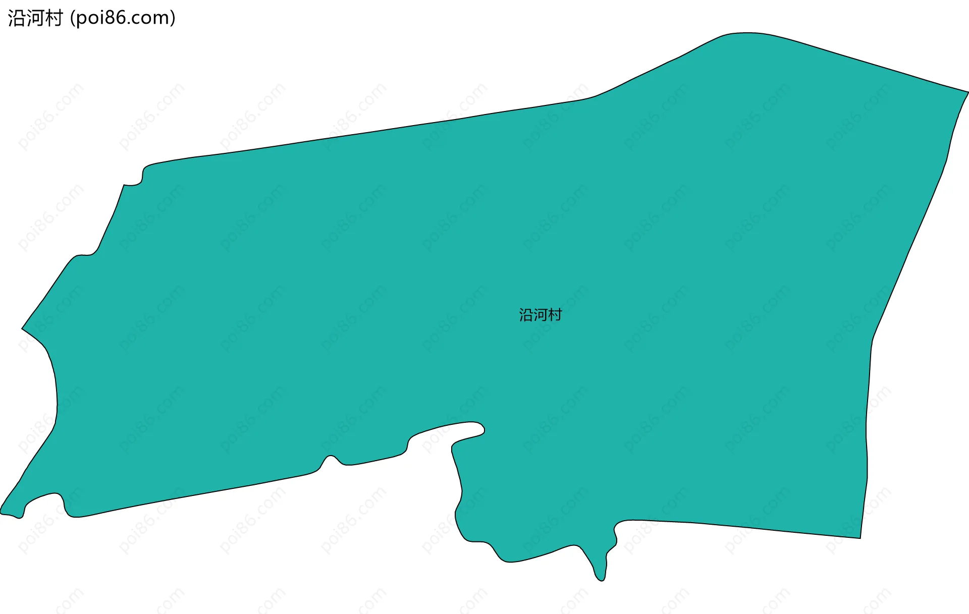 沿河村边界地图