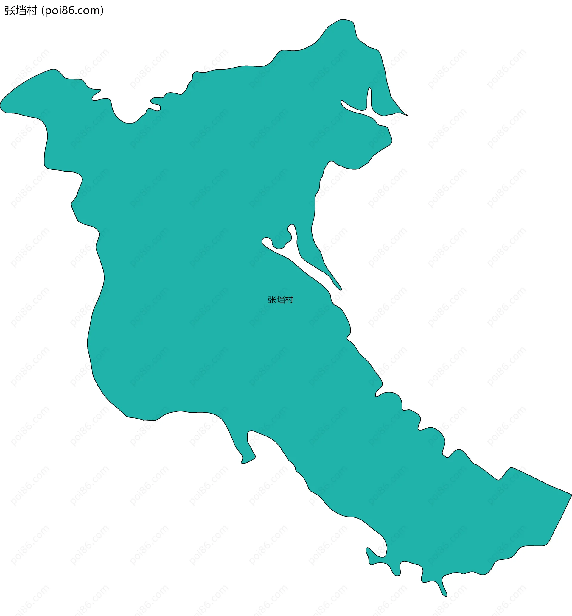 张垱村边界地图