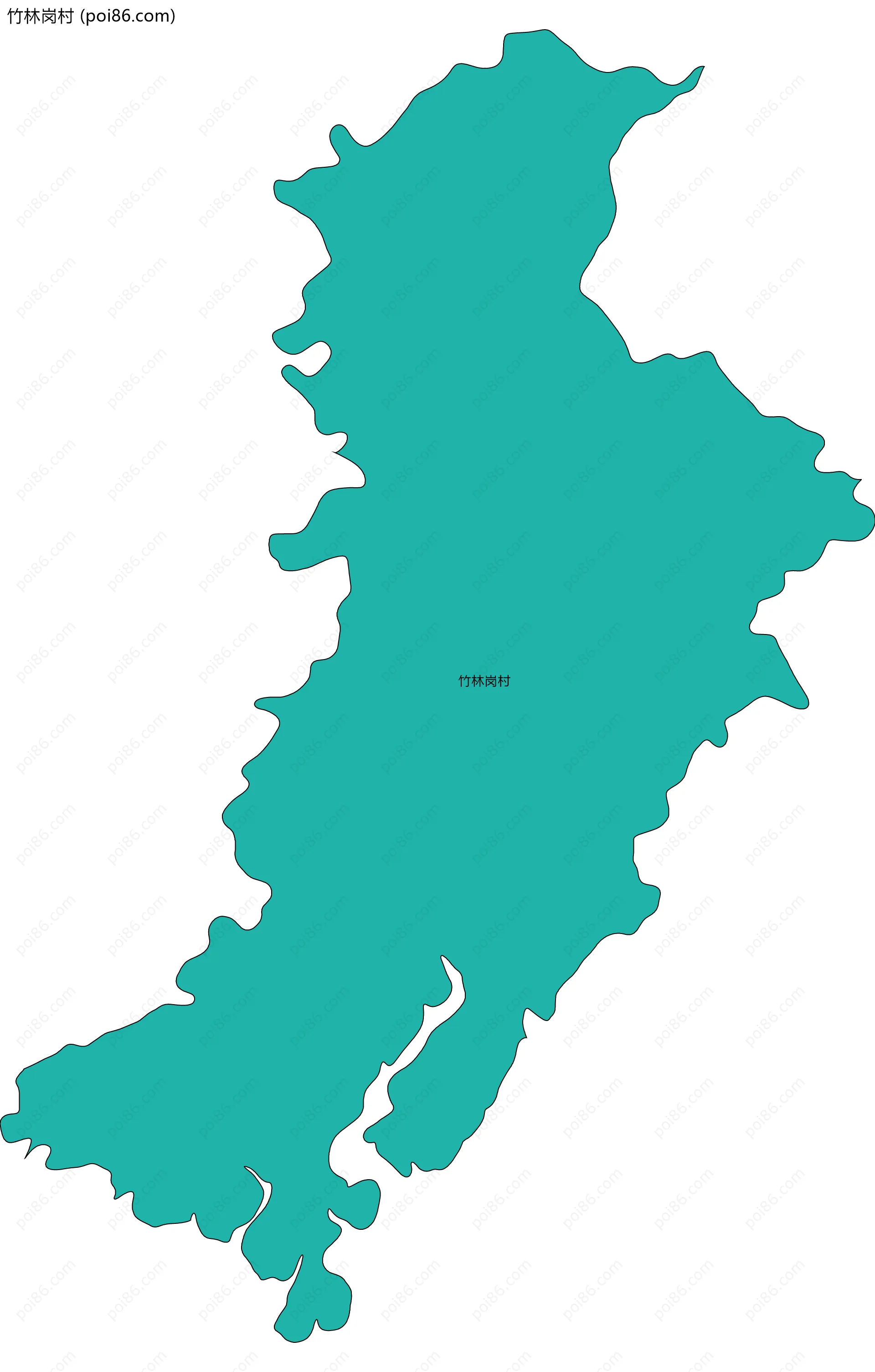 竹林岗村边界地图