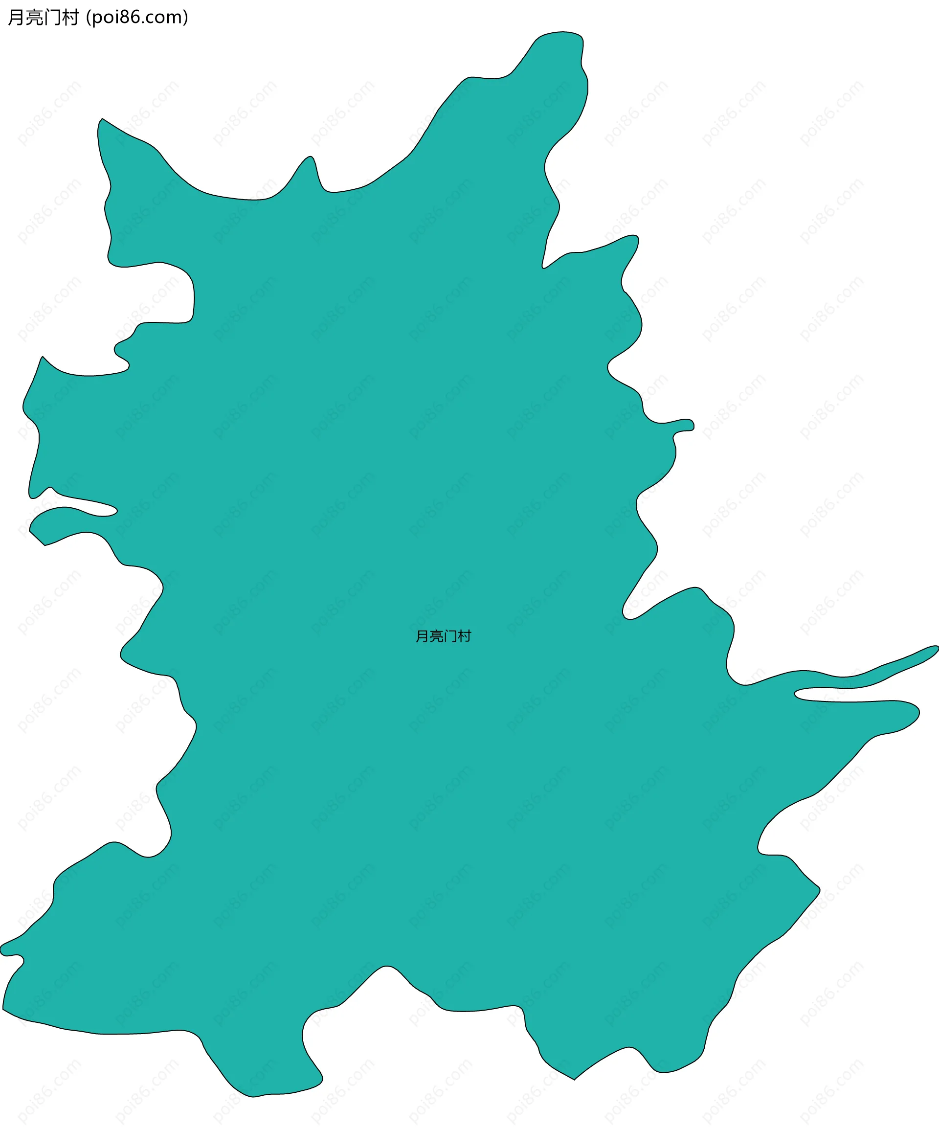 月亮门村边界地图