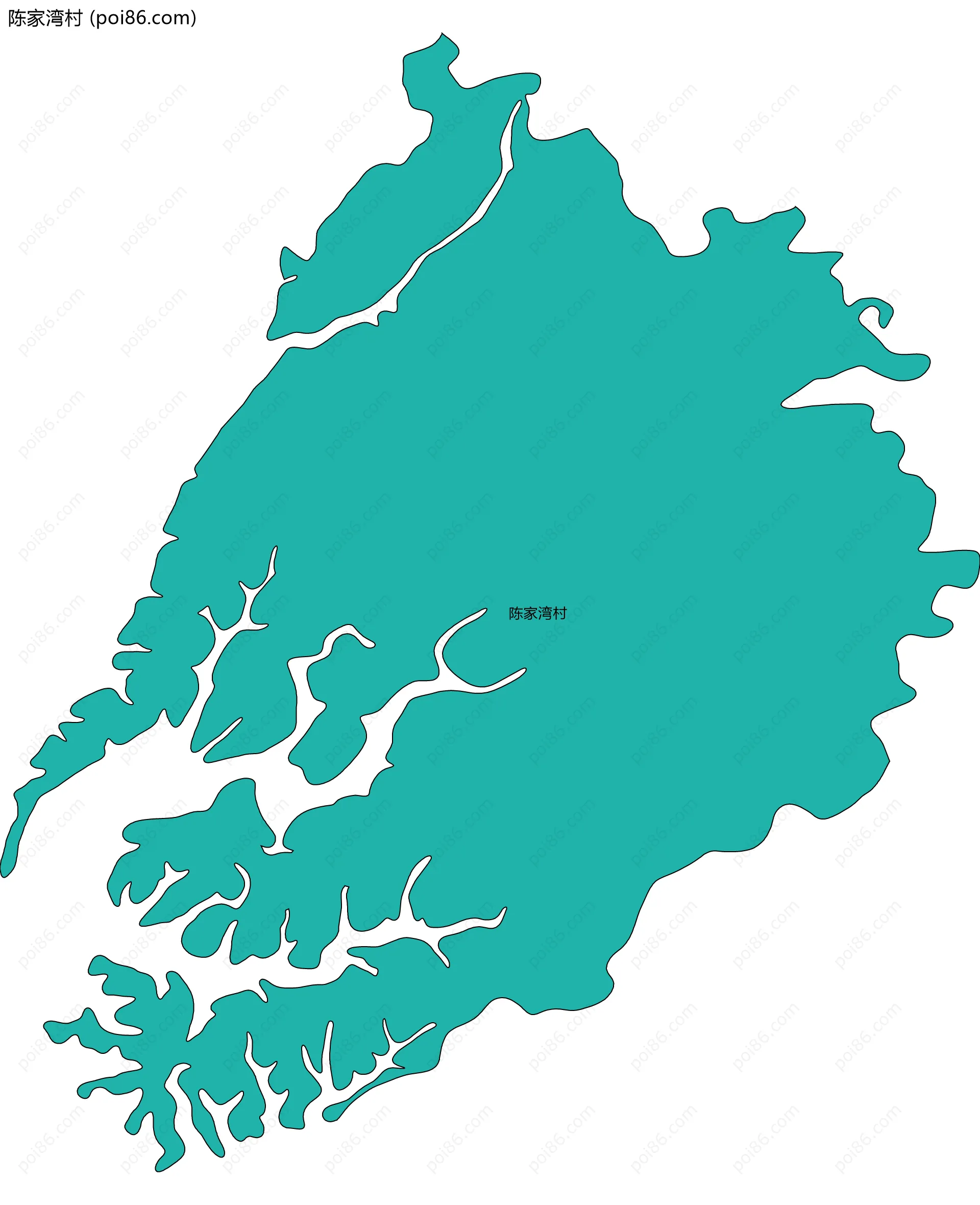 陈家湾村边界地图