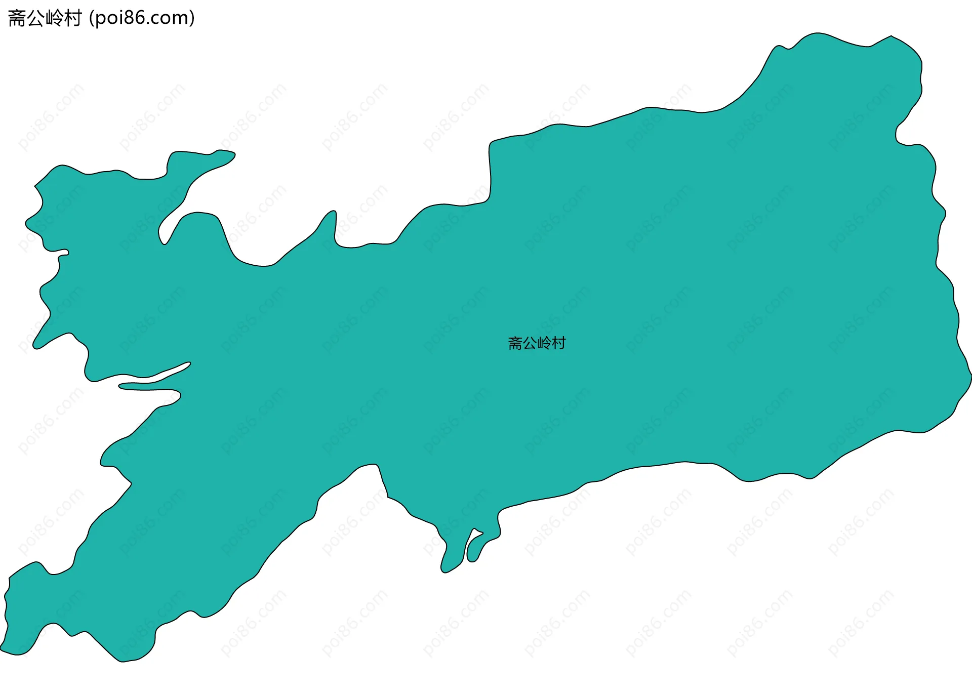 斋公岭村边界地图