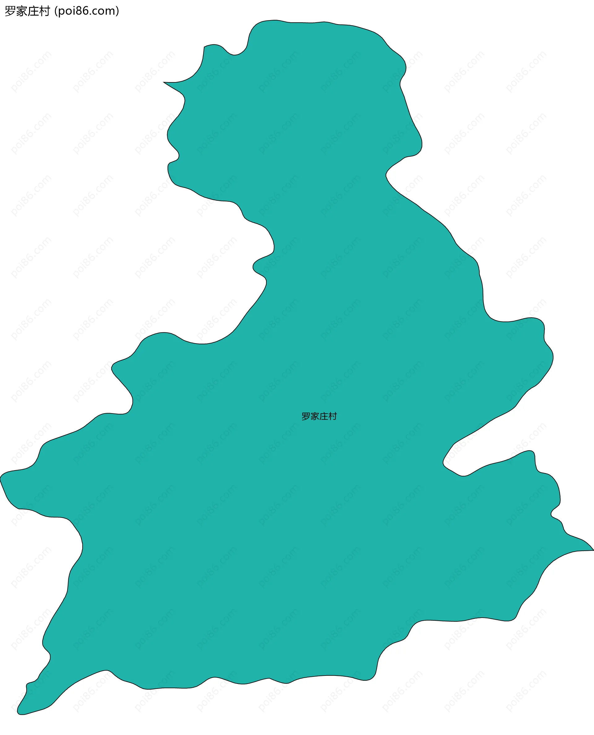 罗家庄村边界地图