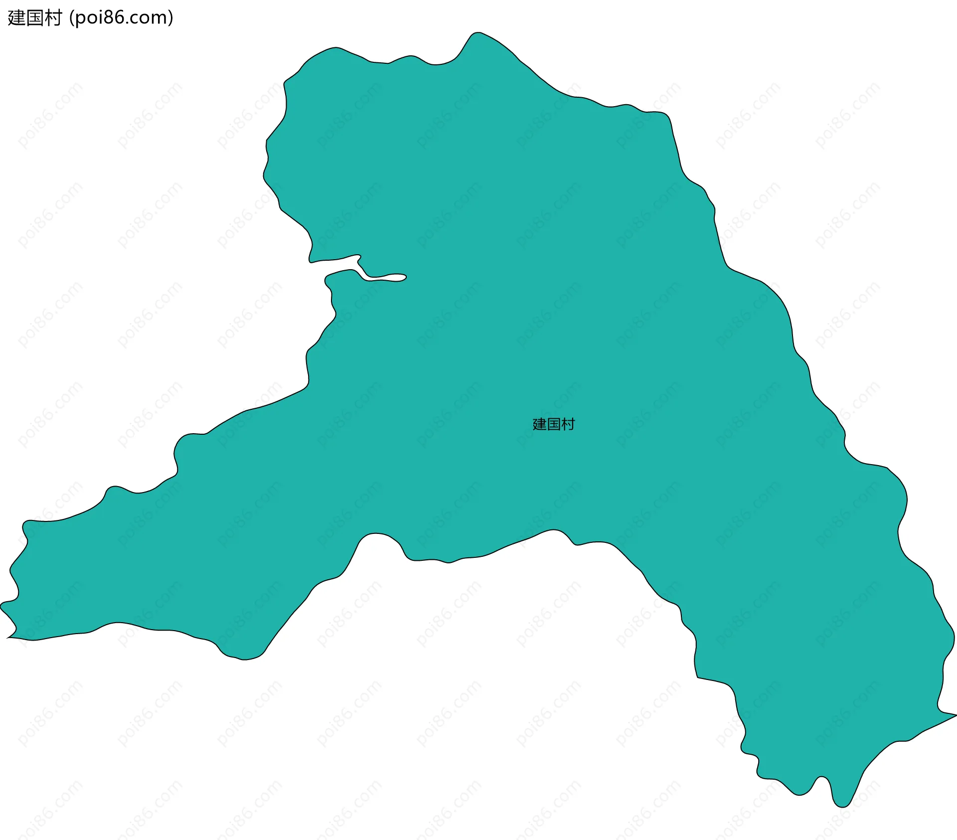 建国村边界地图