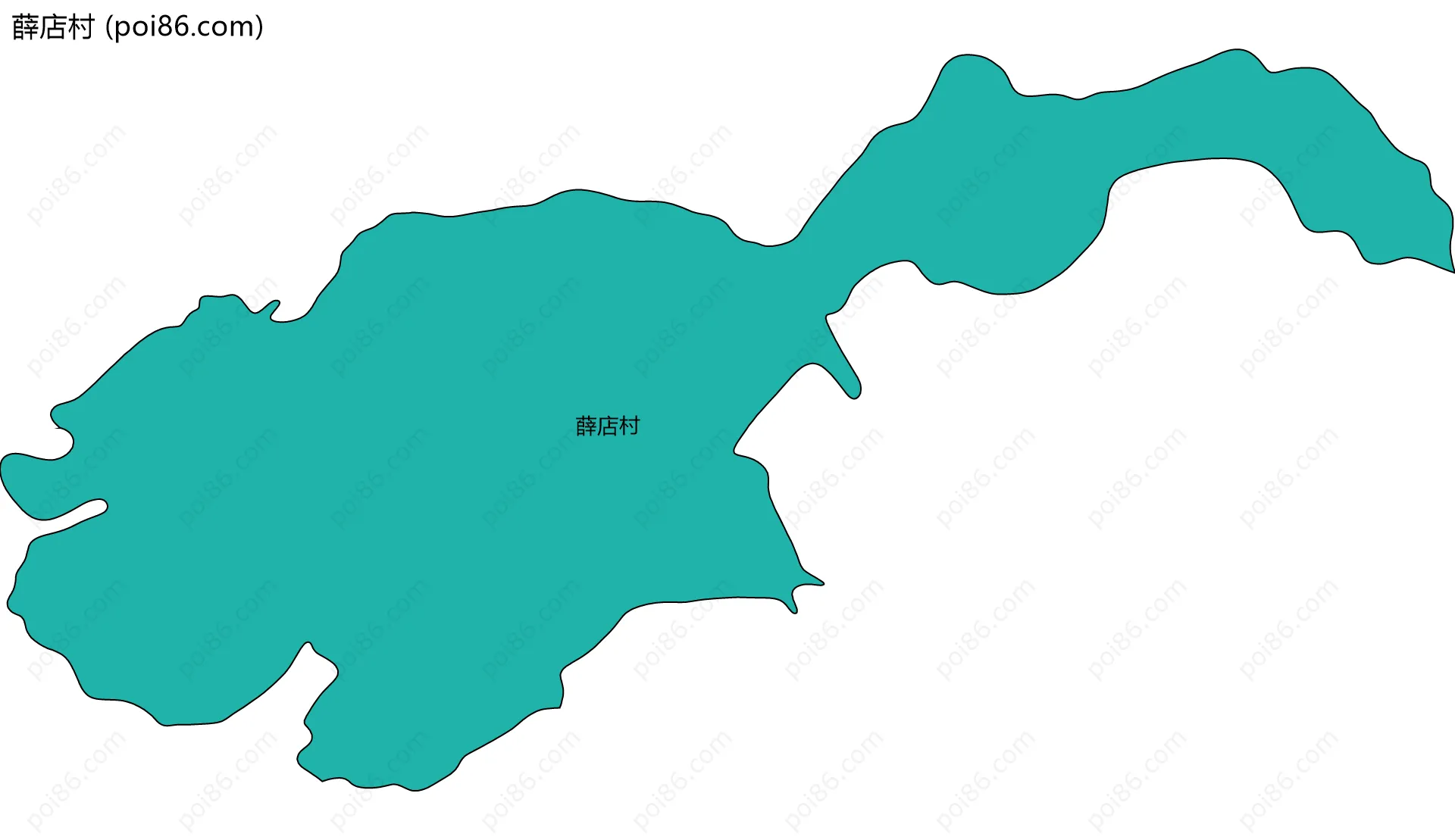 薛店村边界地图